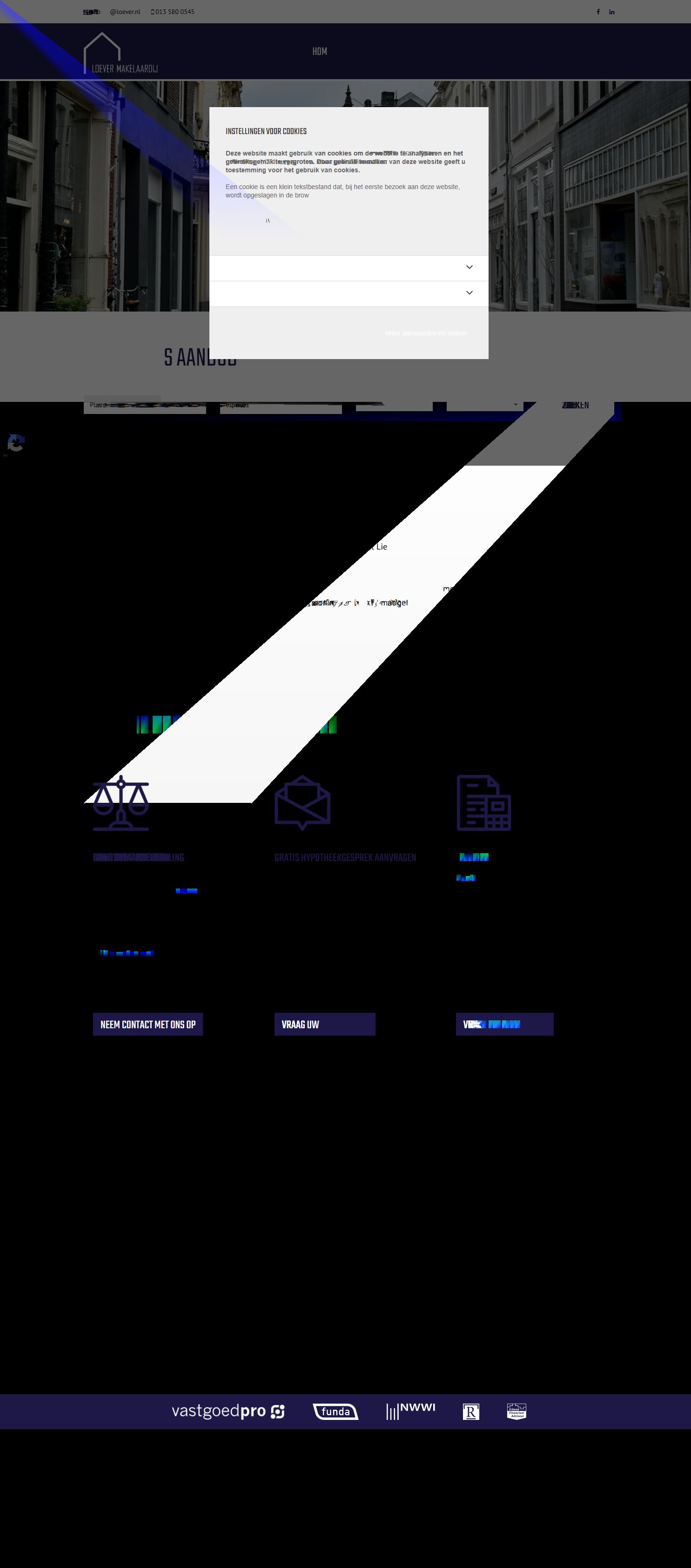 Screenshot van de website van www.loever.nl