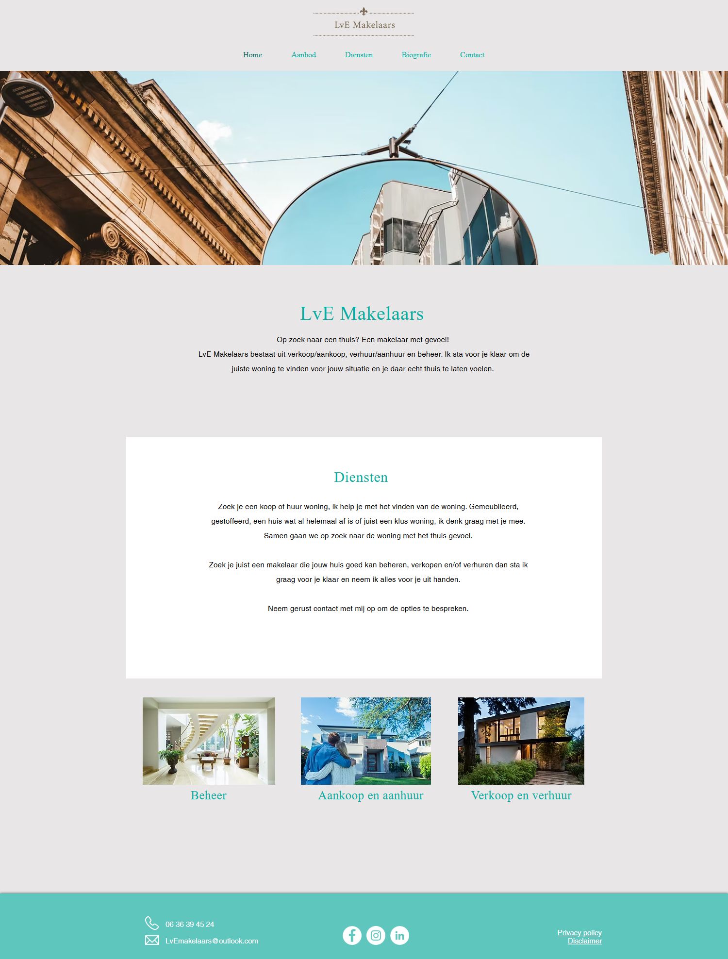 Team foto van LvE Makelaars