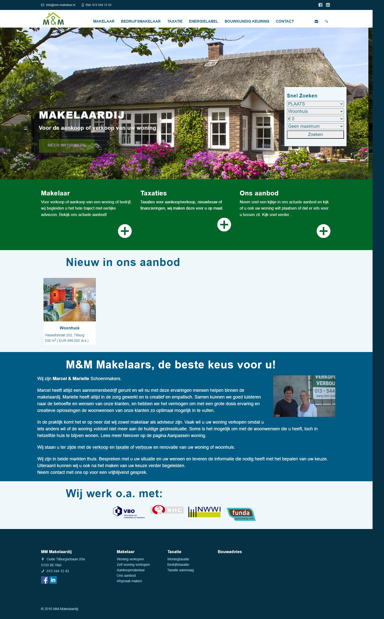 Screenshot van de website van www.mm-makelaar.nl