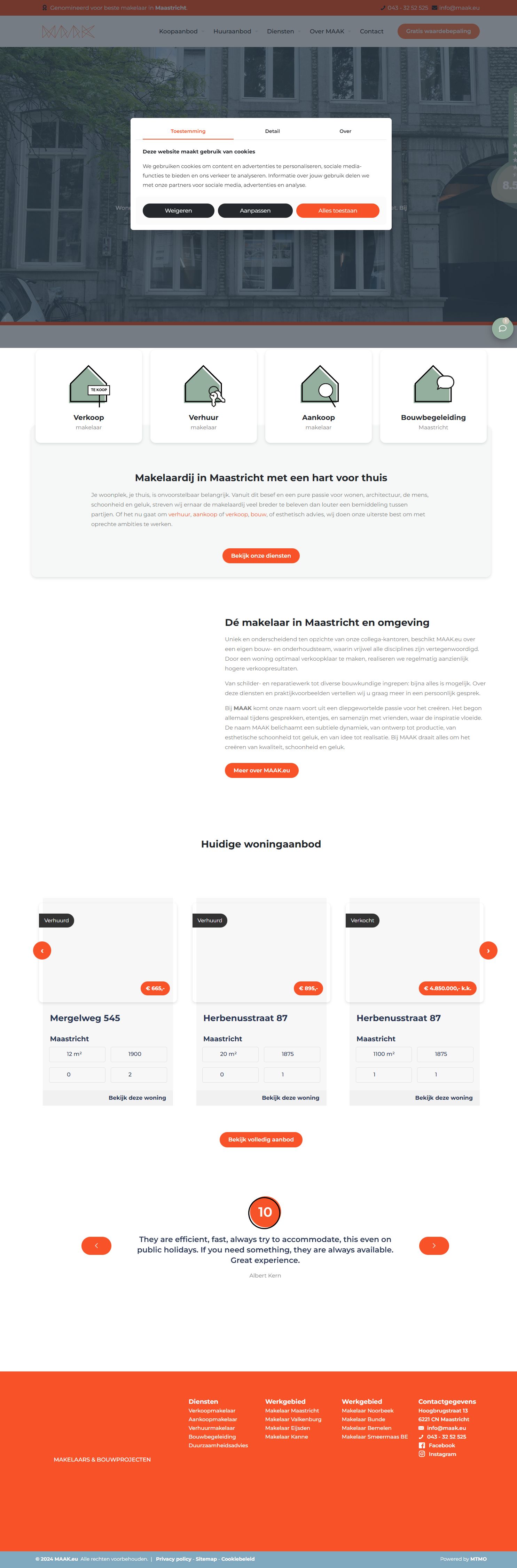 Capture d'écran du site web de www.maak.eu