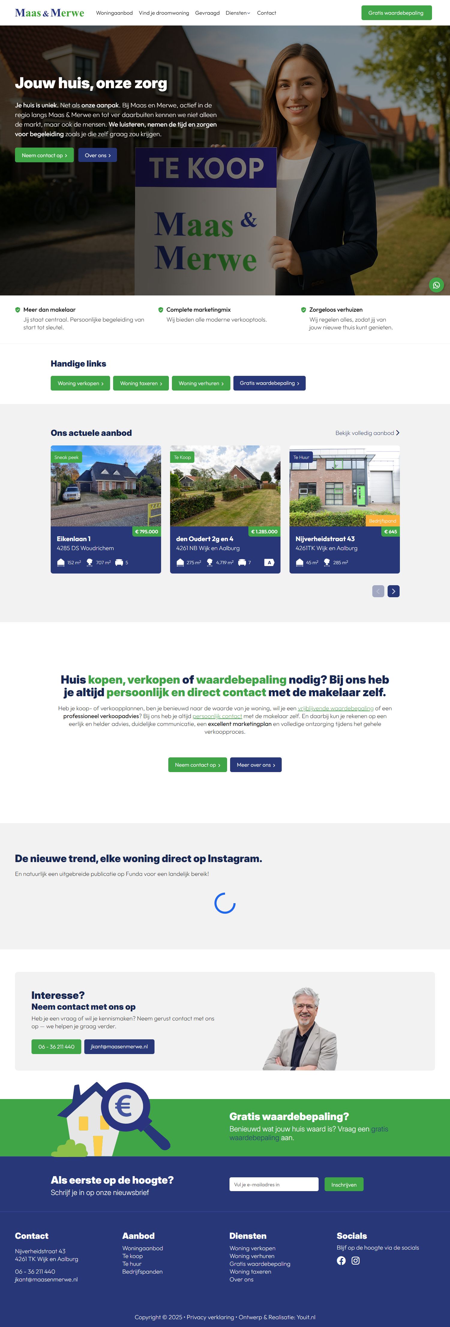 Capture d'écran du site web de www.maasenmerwe.nl