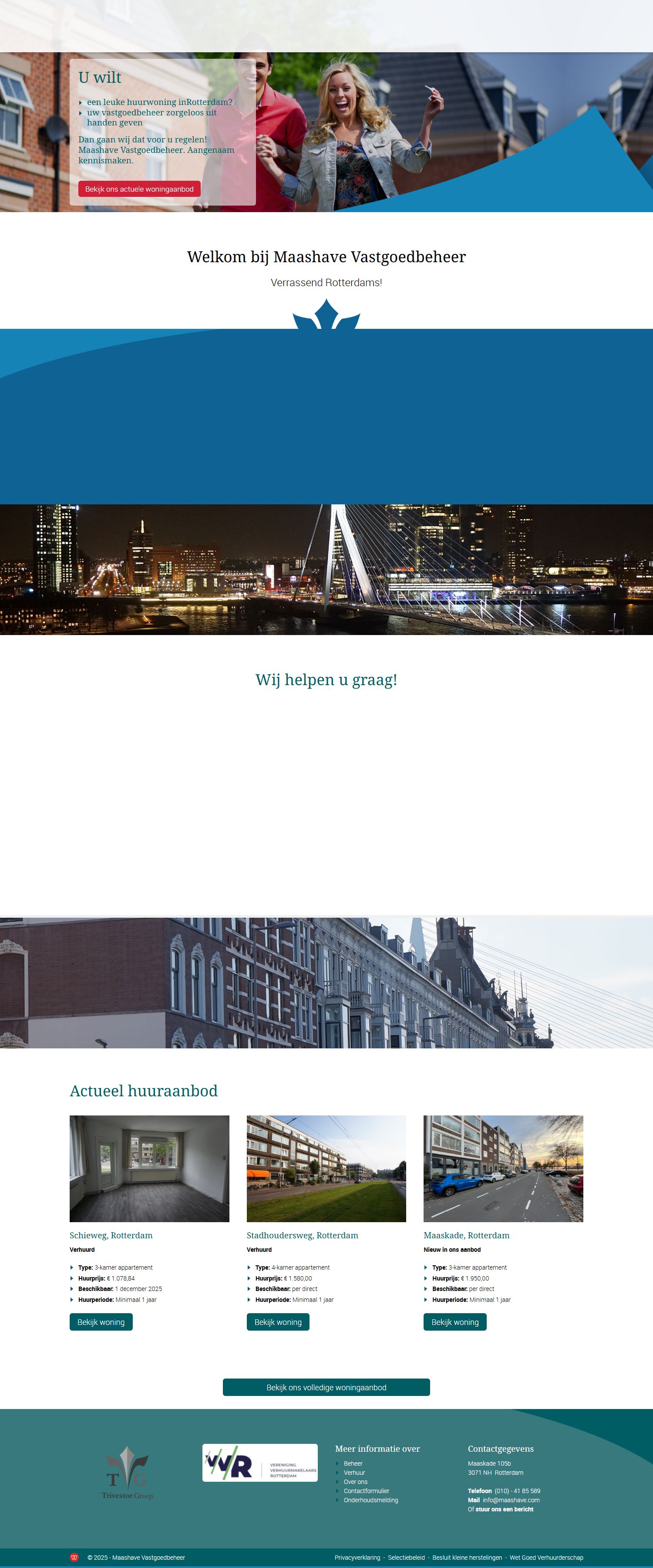 Screenshot van de website van www.maashave.com