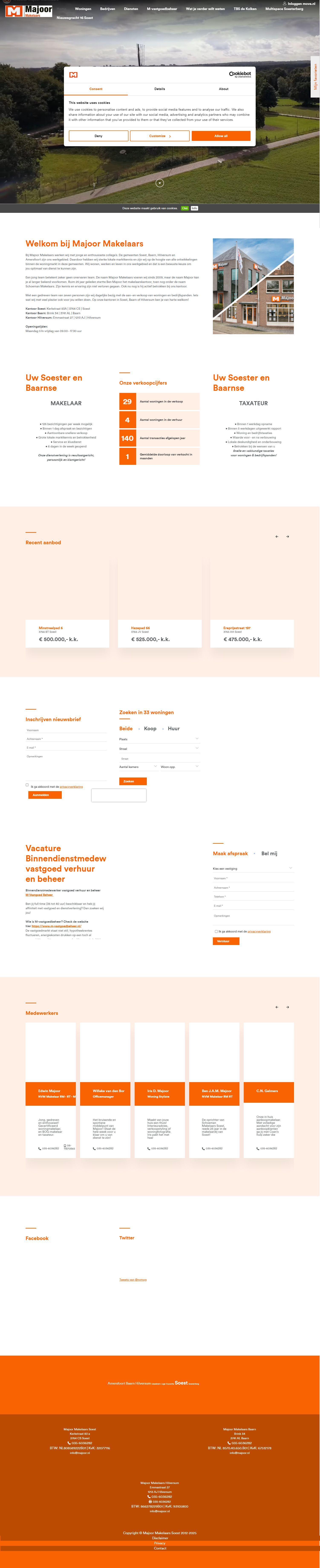 Screenshot van de website van www.makelaarsmajoor.nl