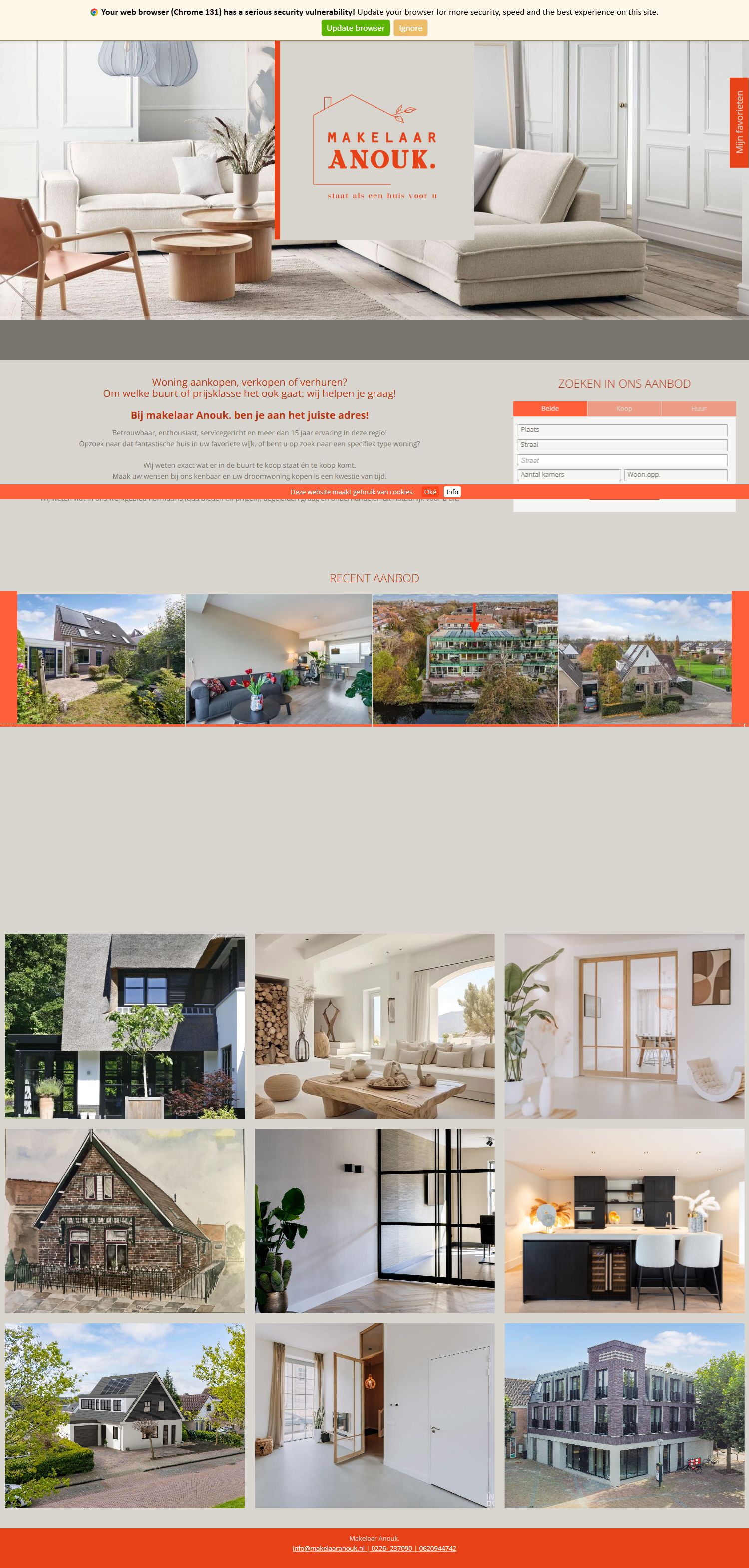 Screenshot van de website van www.makelaaranouk.nl