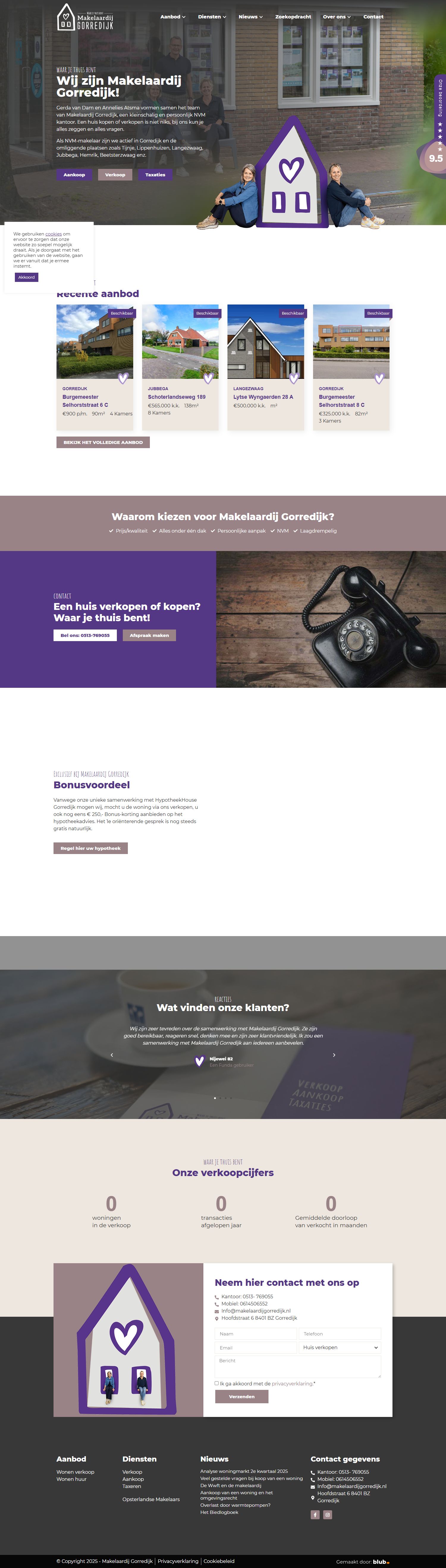 Screenshot van de website van www.makelaardijgorredijk.nl