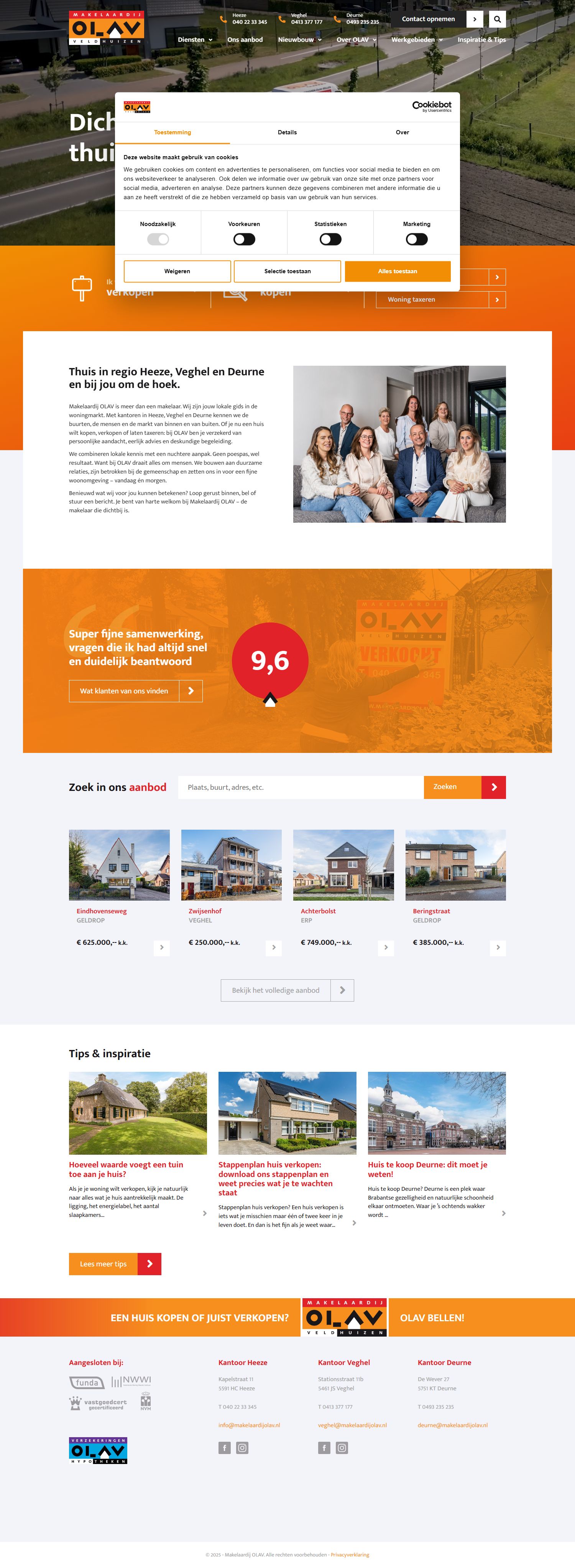 Capture d'écran du site web de www.makelaardijolav.nl