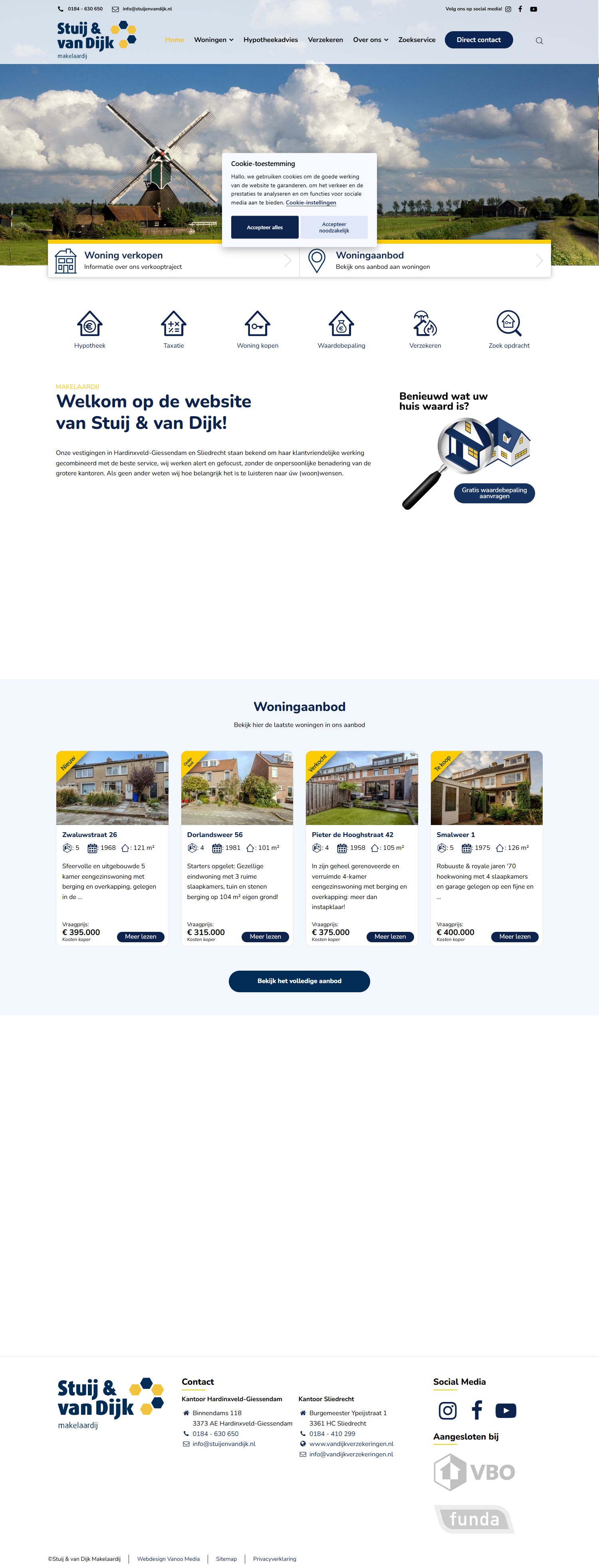 Capture d'écran du site web de www.stuijenvandijk.nl