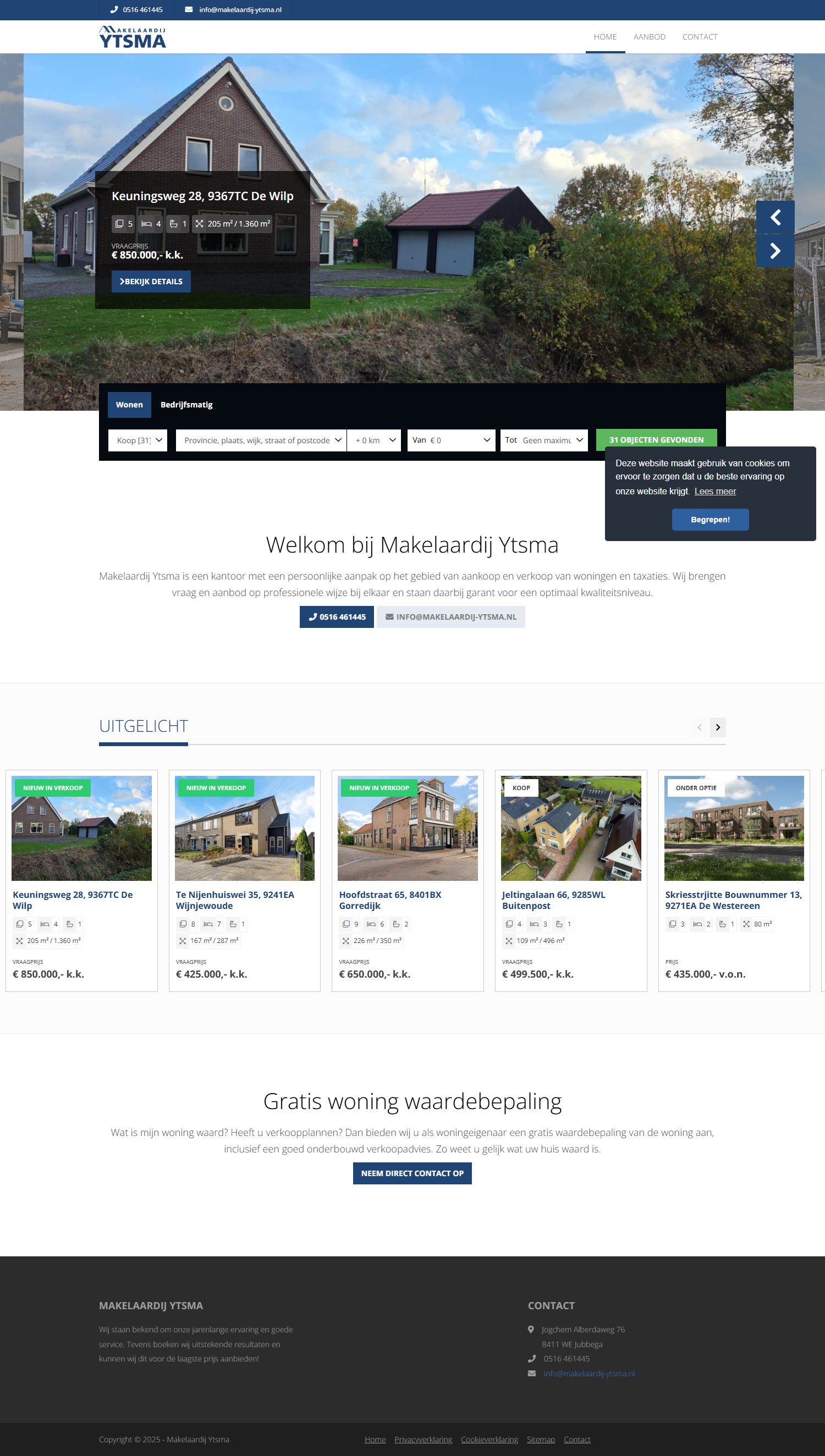 Team foto van Makelaardij Ytsma