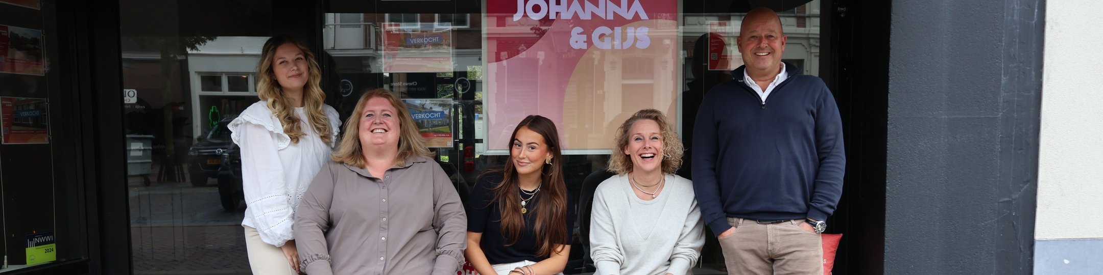 Team foto van Makelaarshuys Johanna en Gijs