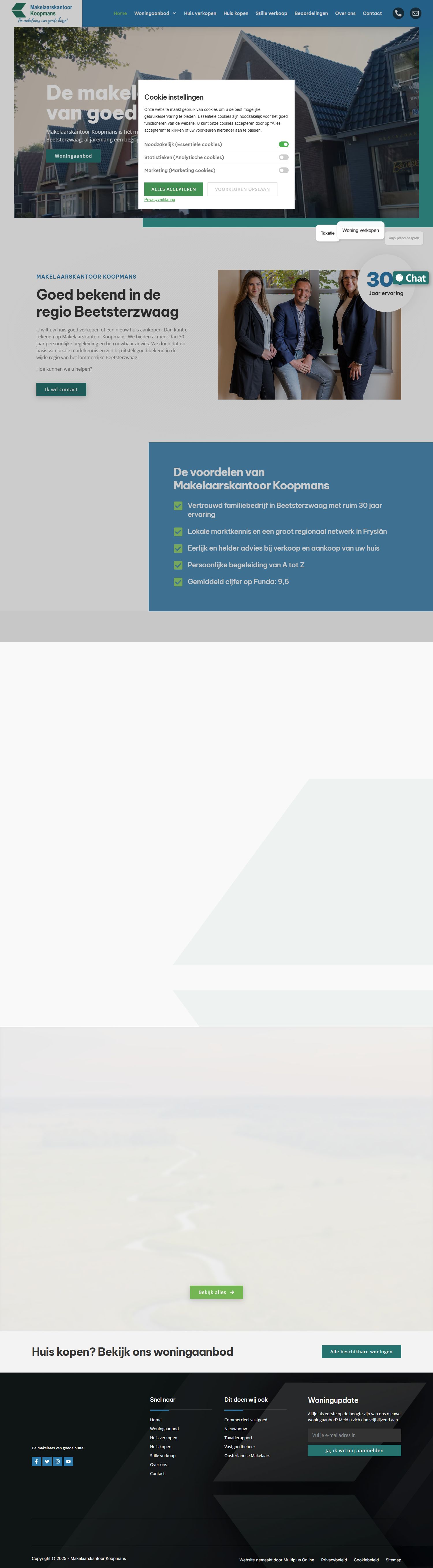 Screenshot of the website of www.jkoopmans.nl