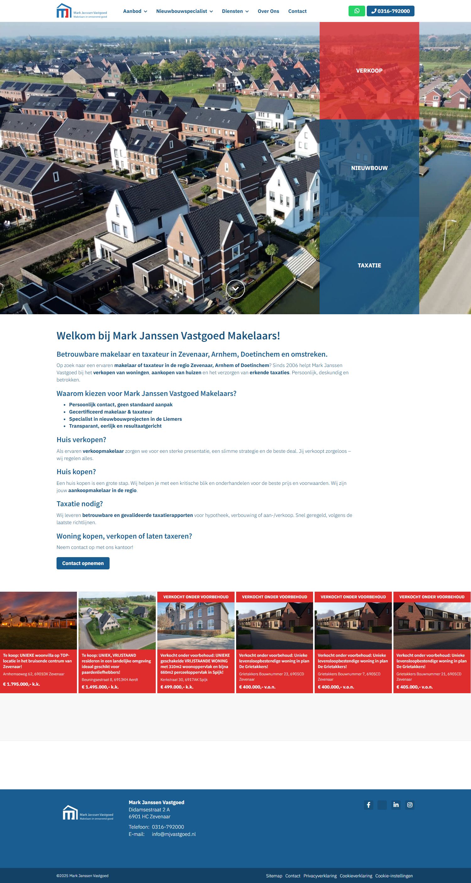 Screenshot of the website of www.mjvastgoed.nl