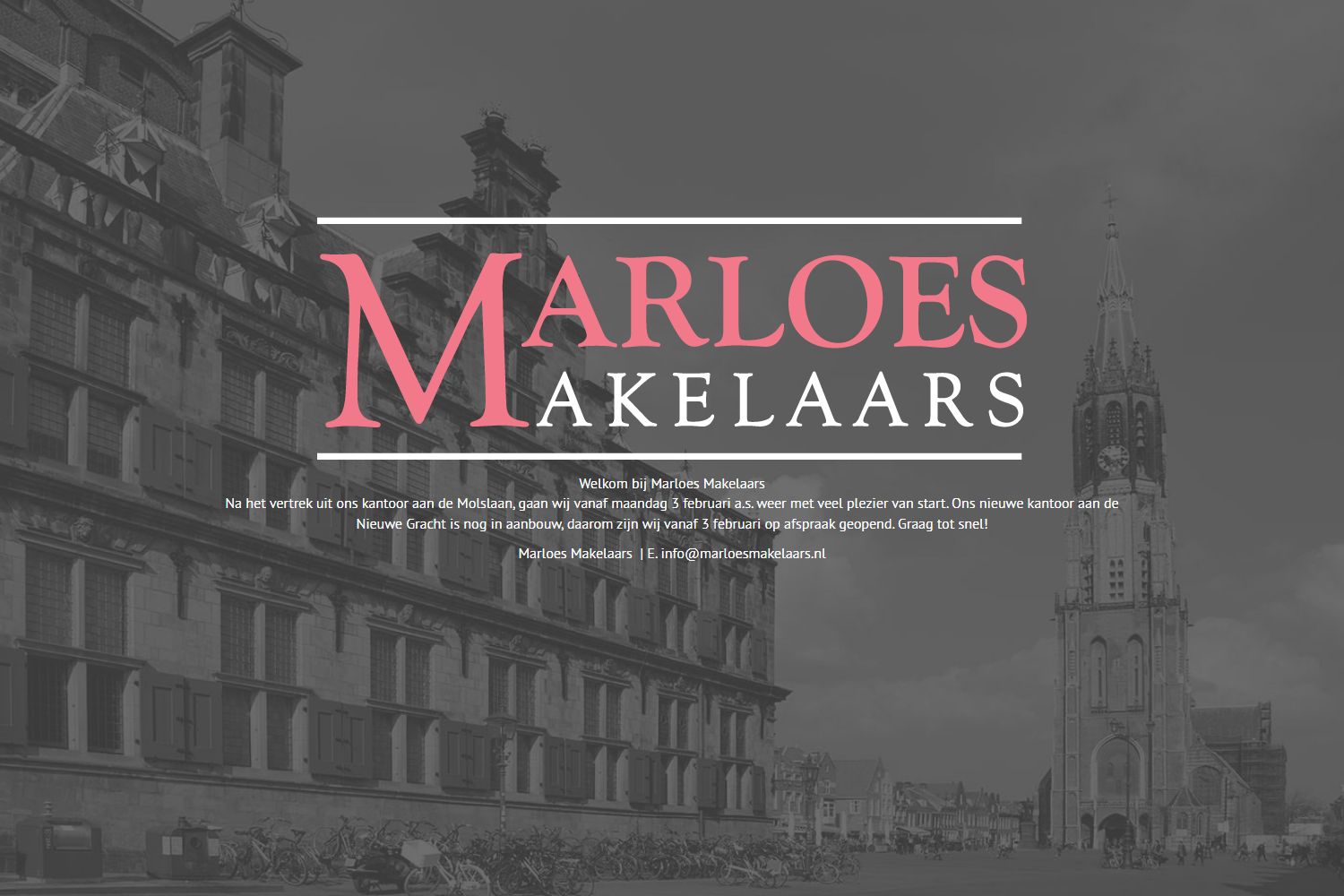 Screenshot van de website van www.marloesmakelaars.nl