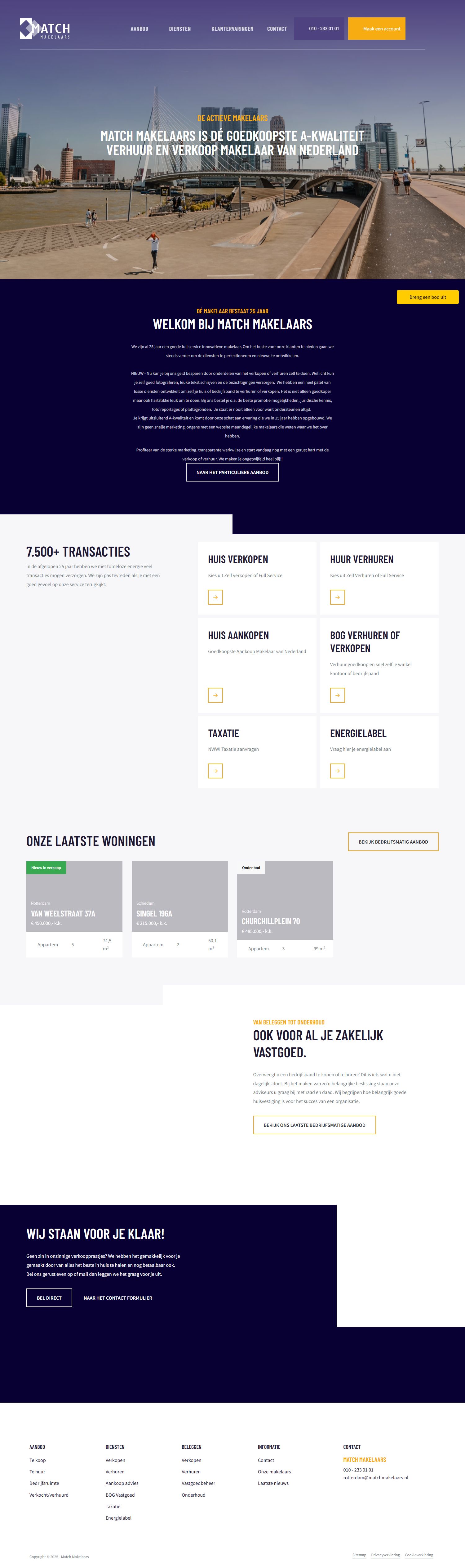 Capture d'écran du site web de www.matchmakelaars.nl