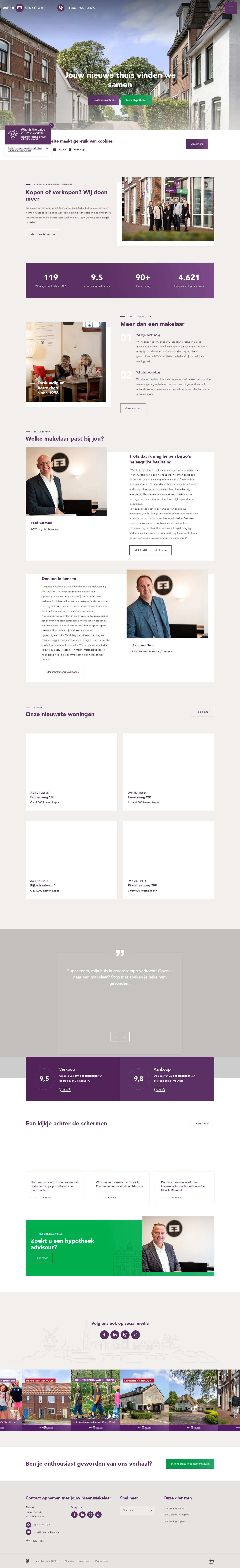 Screenshot of the website of www.meermakelaar.nu