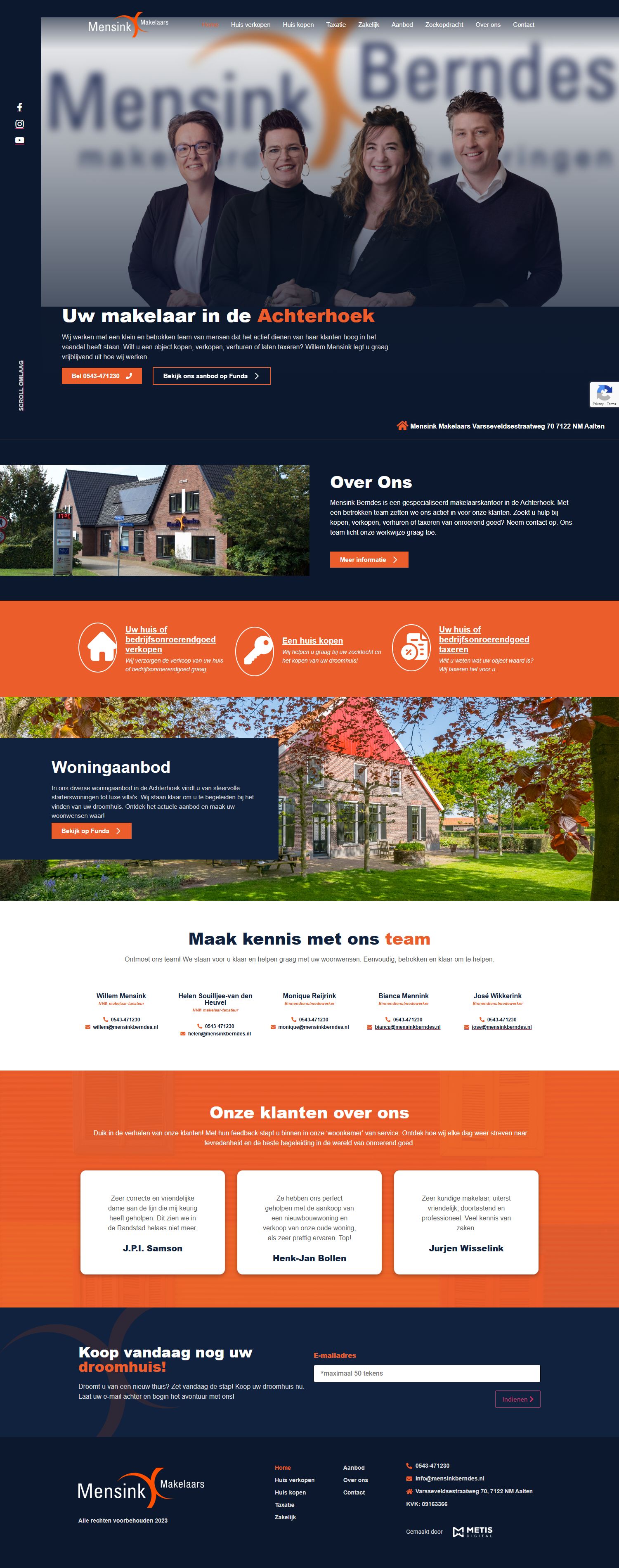 Screenshot of the website of www.mensinkberndes.nl