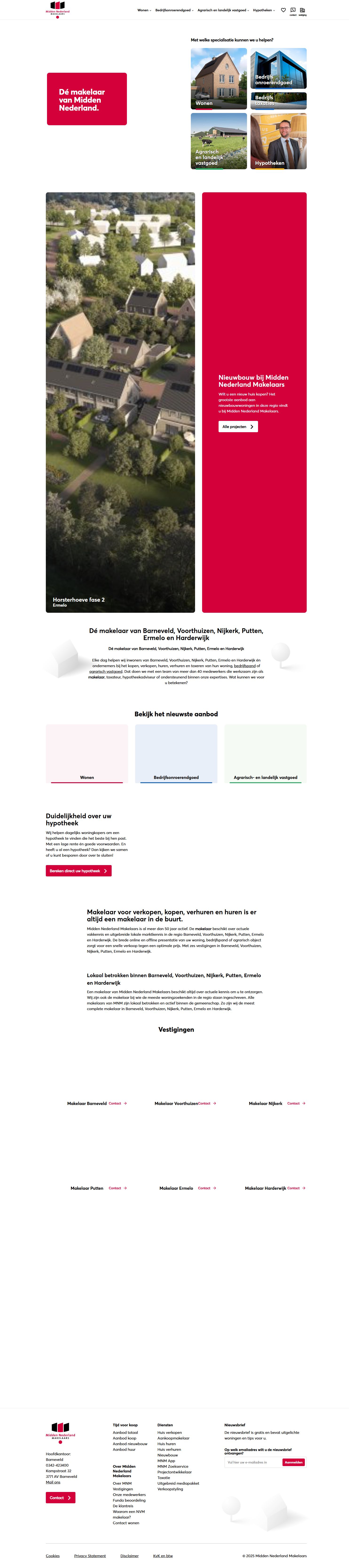 Screenshot of the website of www.mnm.nl