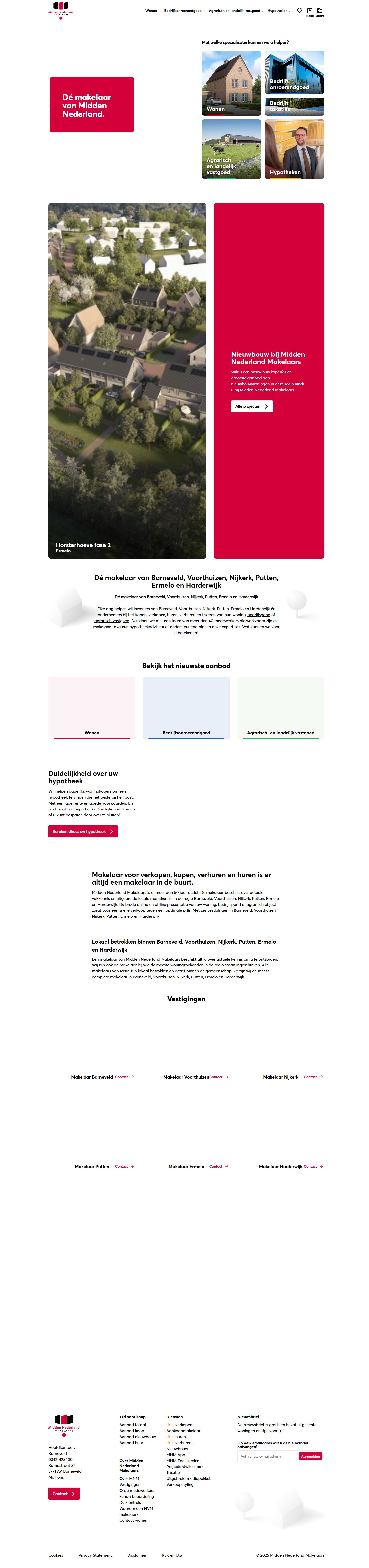Screenshot van de website van www.mnm.nl