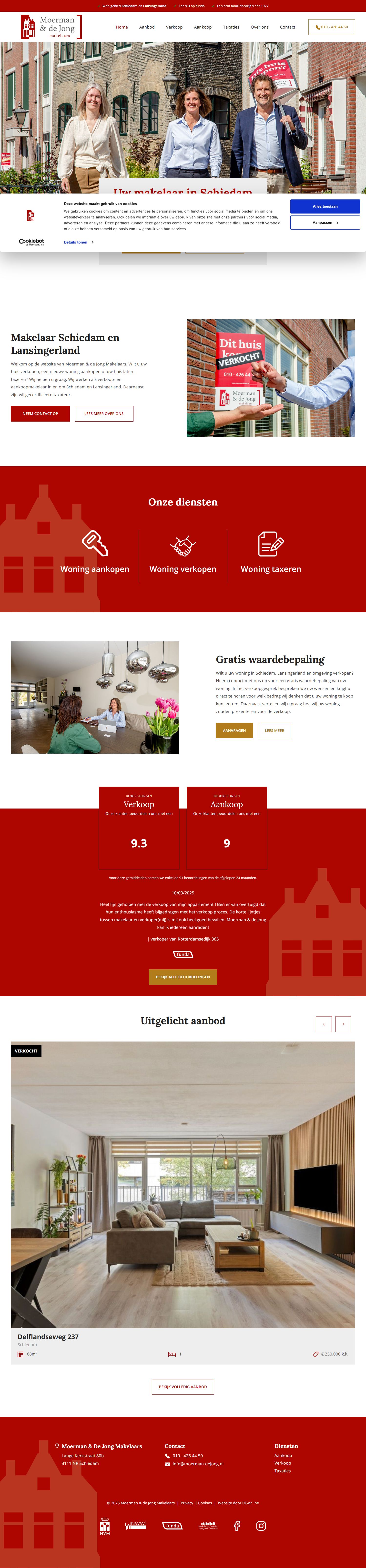 Kantoorfoto Moerman & de Jong Makelaars