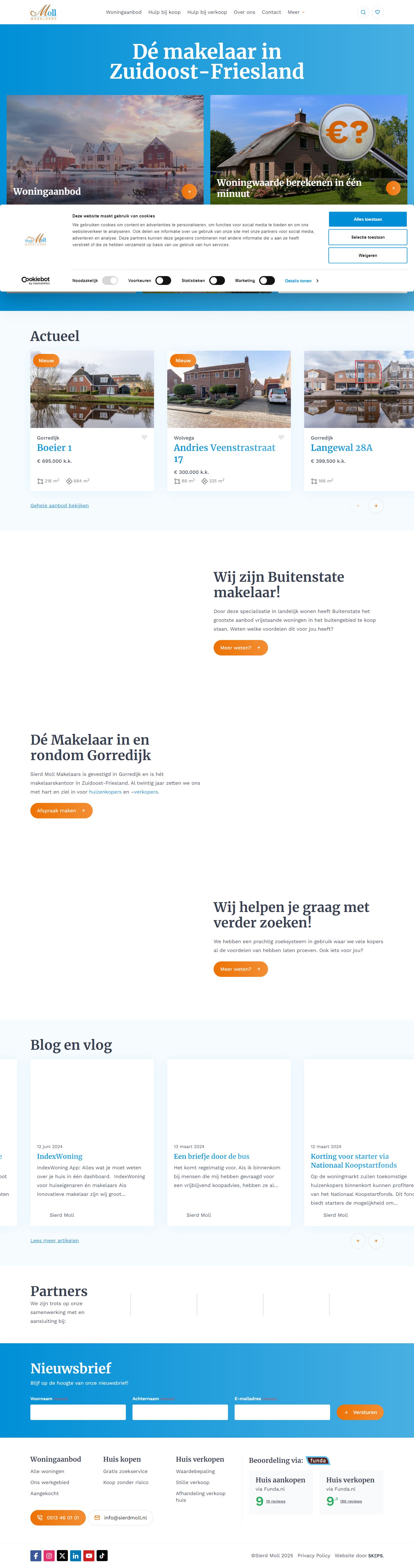 Screenshot van de website van www.sierdmoll.nl