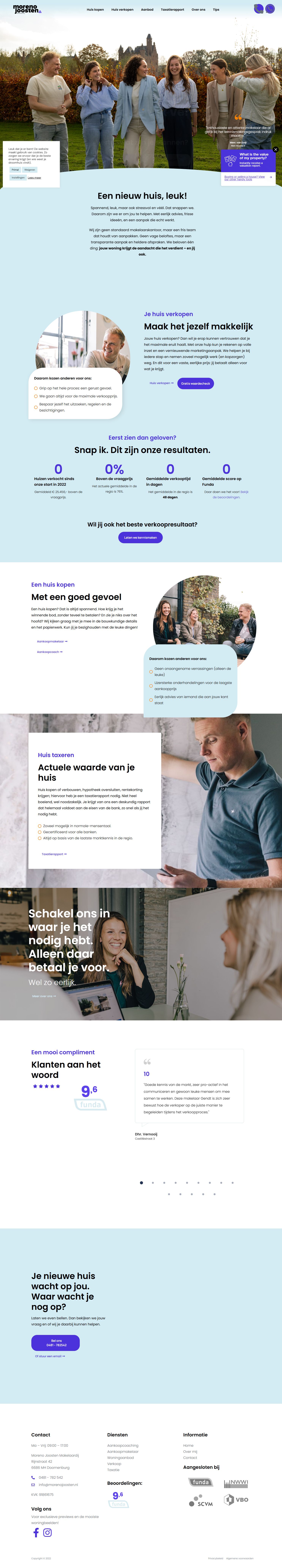 Screenshot of the website of www.morenojoosten.nl