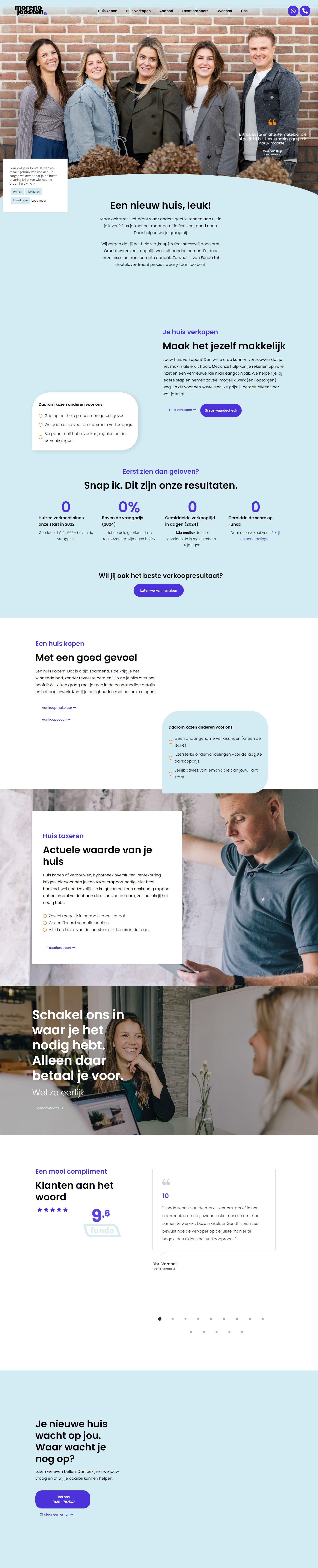 Screenshot van de website van www.morenojoosten.nl