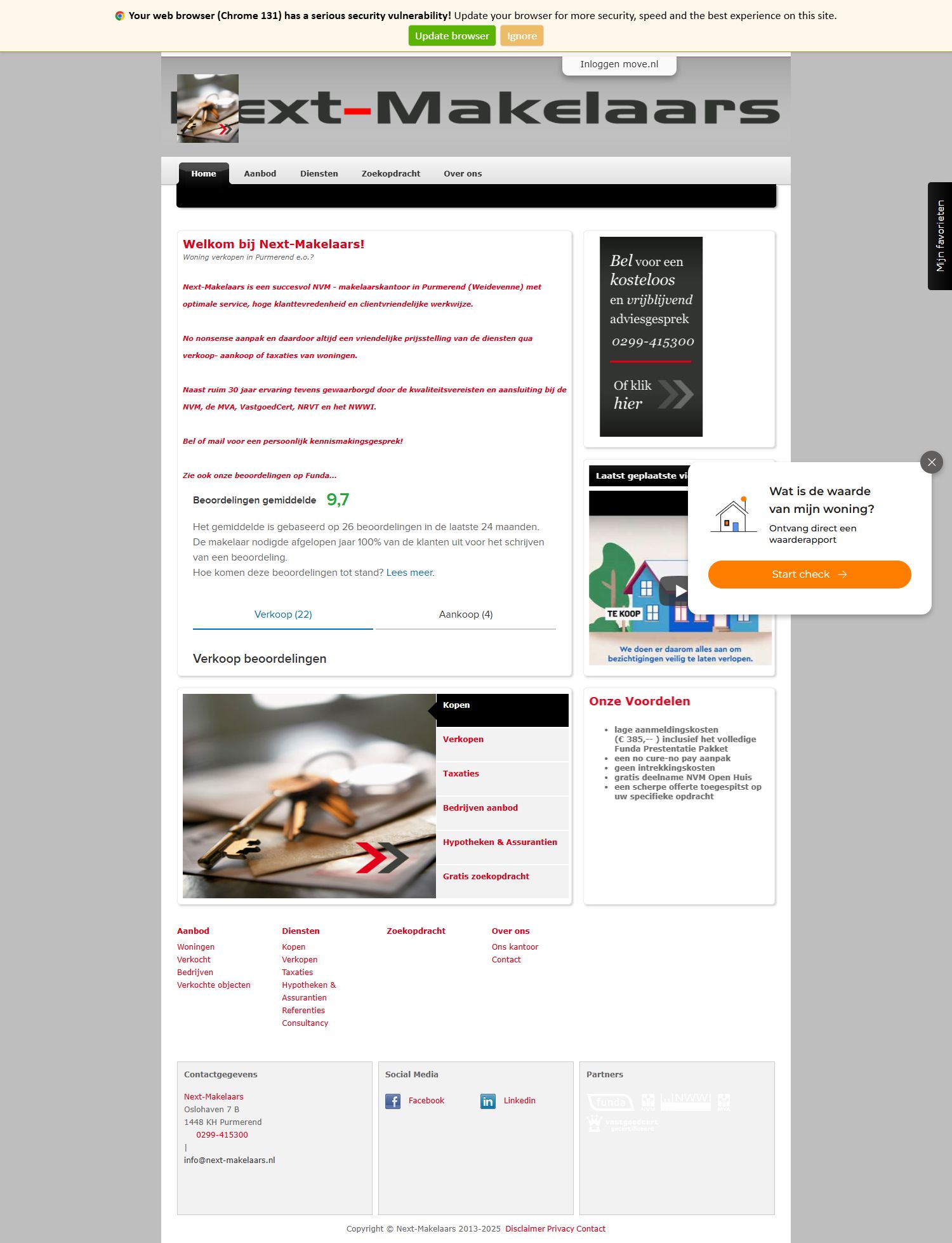 Screenshot van de website van www.next-makelaars.nl