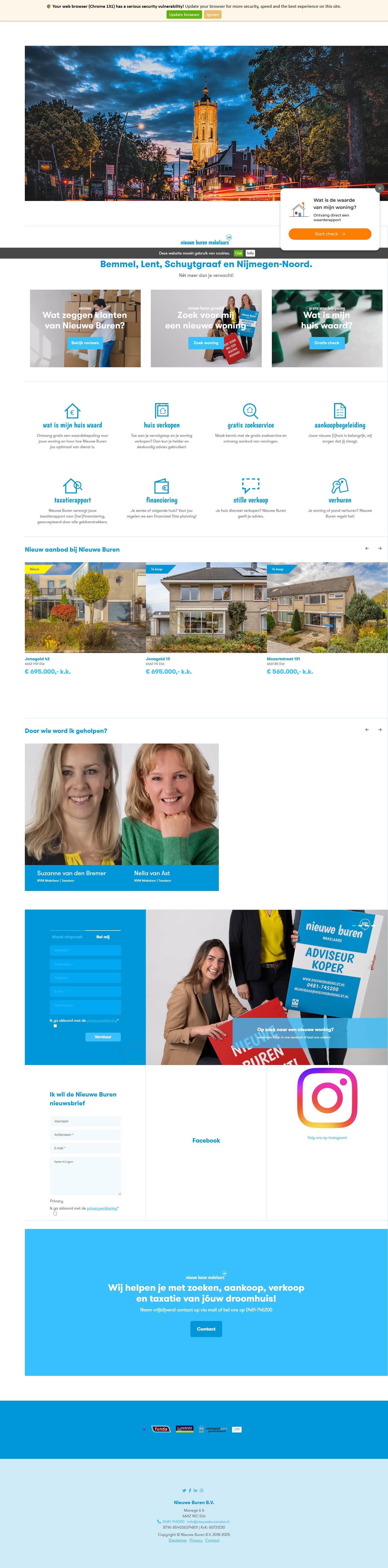 Capture d'écran du site web de www.nieuweburenelst.nl