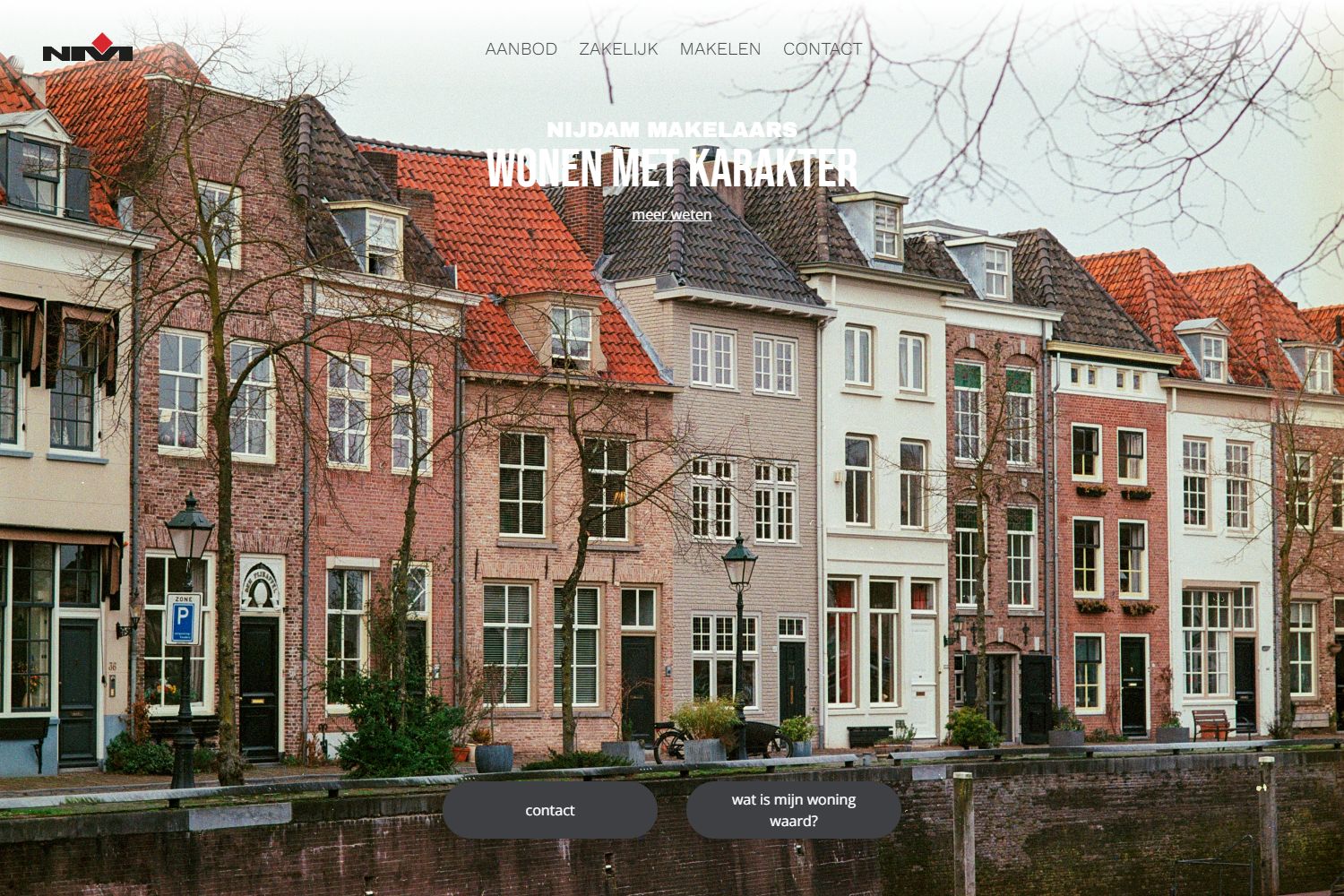 Capture d'écran du site web de www.nijdammakelaars.nl
