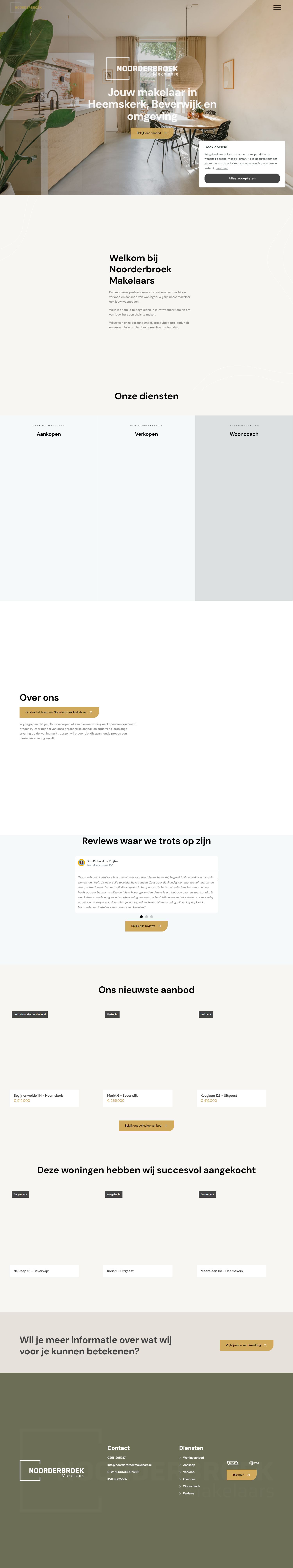 Screenshot van de website van www.noorderbroekmakelaars.nl