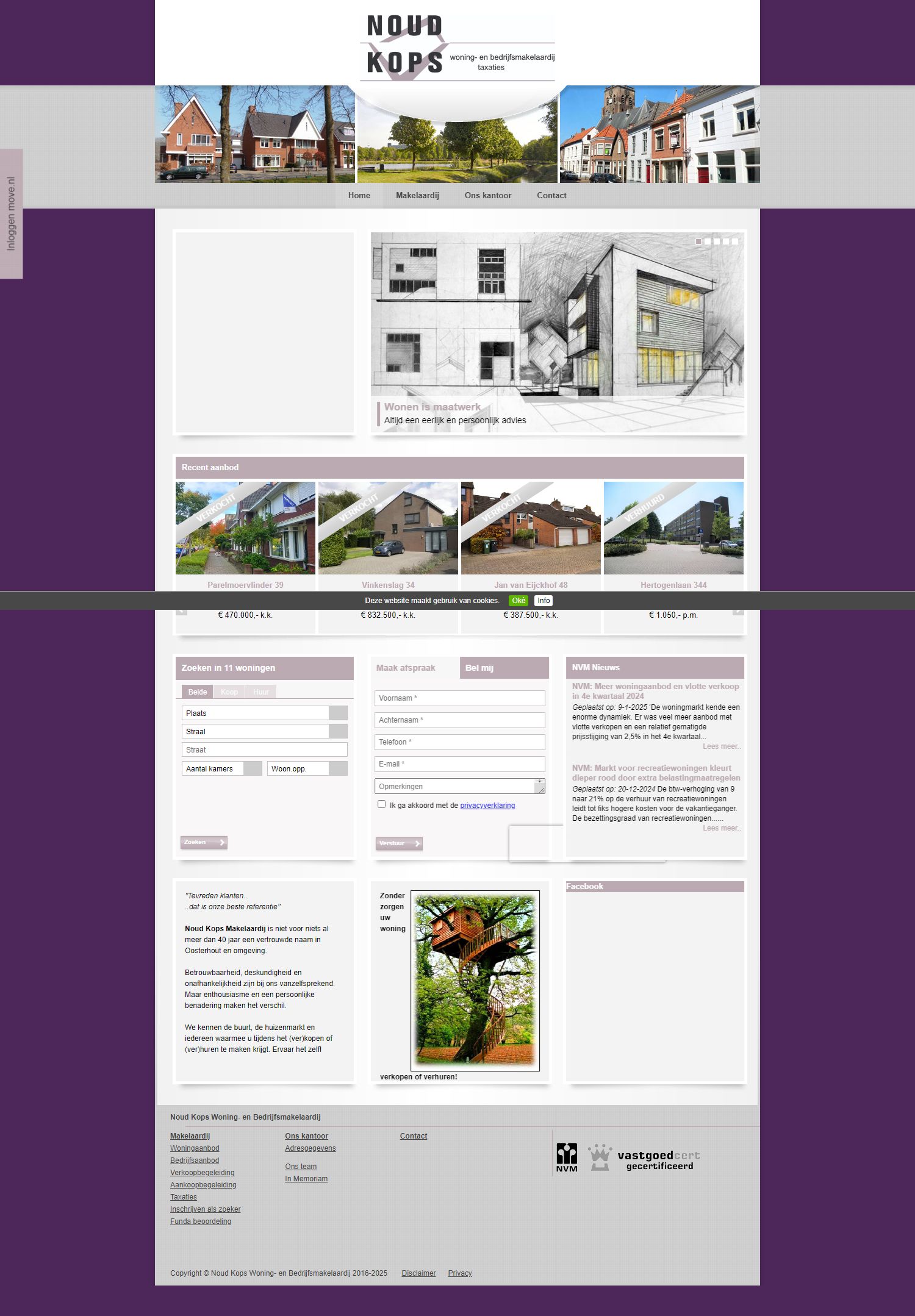 Screenshot van de website van www.noudkopsmakelaardij.nl