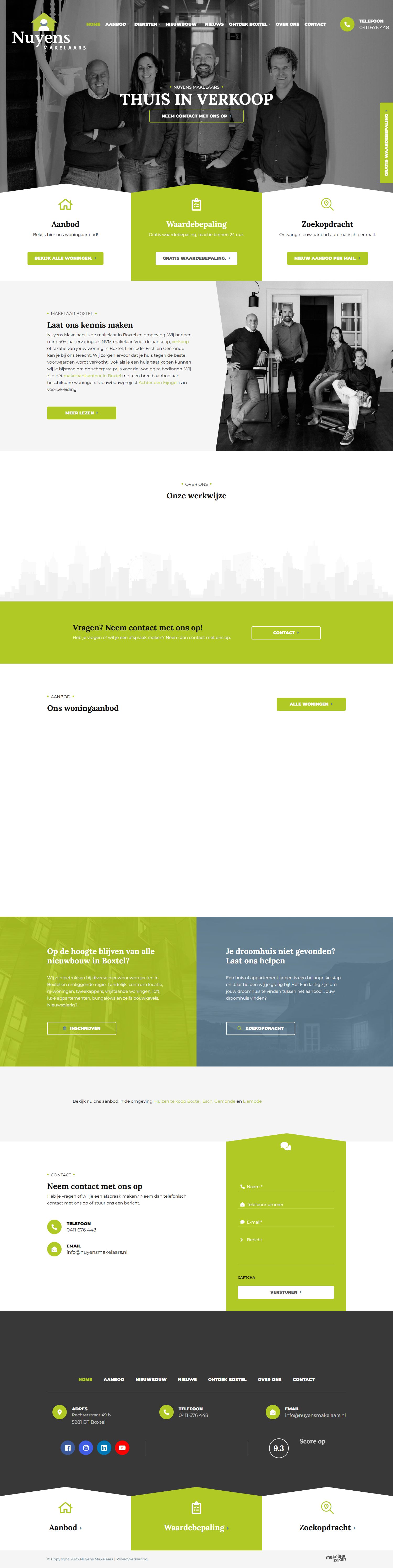 Capture d'écran du site web de www.nuyensmakelaars.nl