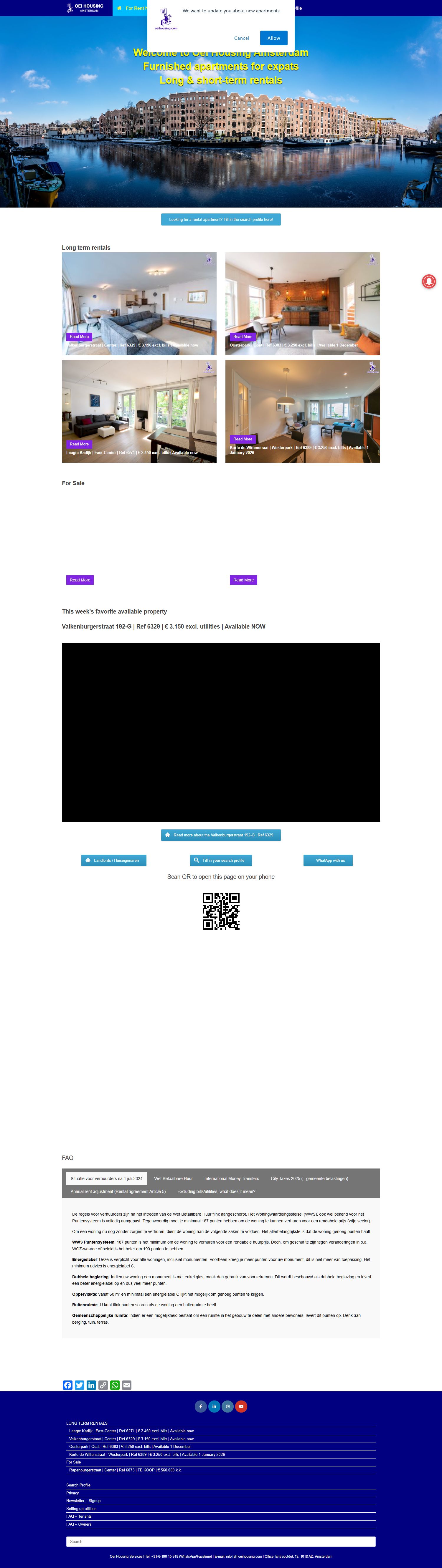 Screenshot van de website van www.oeihousing.com