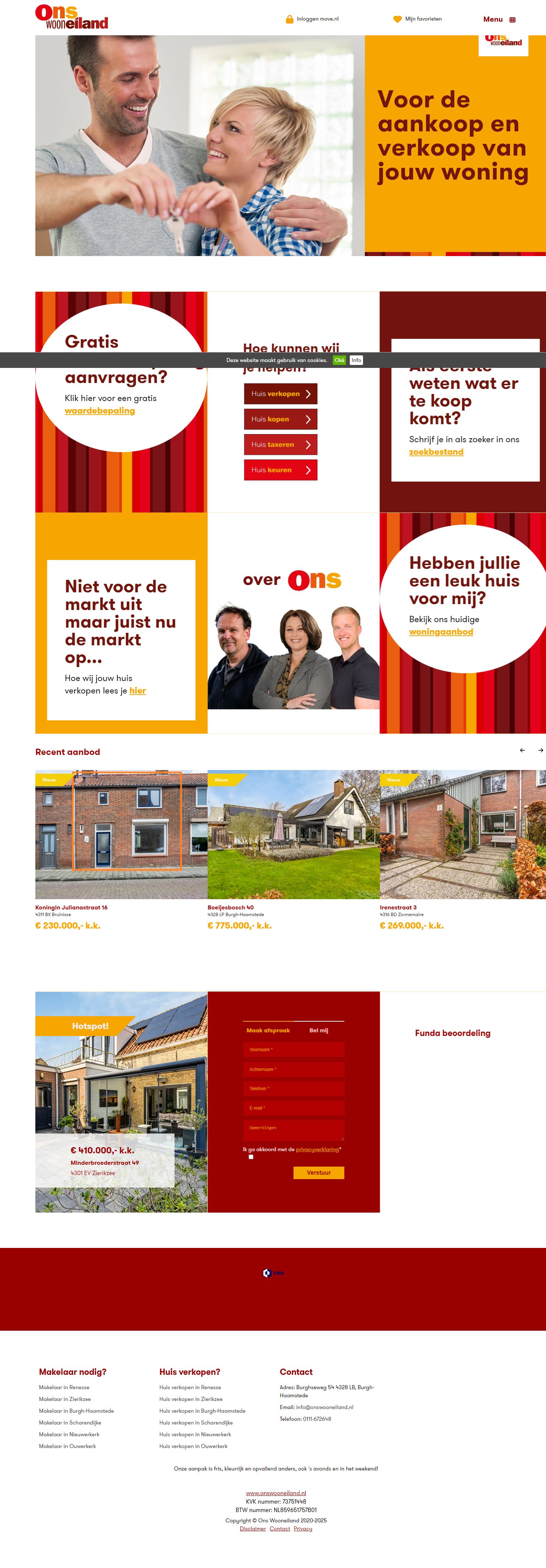 Screenshot van de website van www.onswooneiland.nl