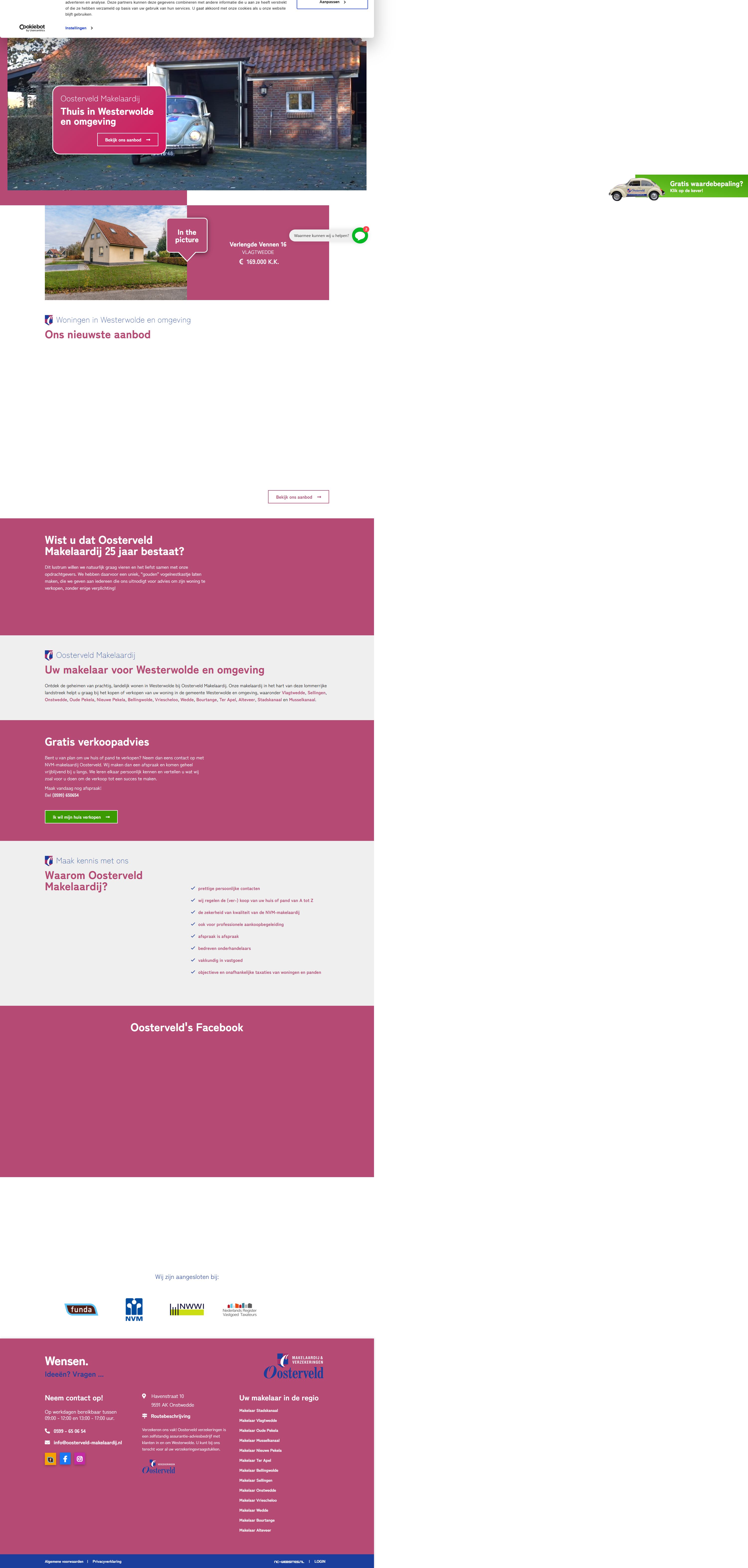 Screenshot of the website of www.oosterveld-makelaardij.nl