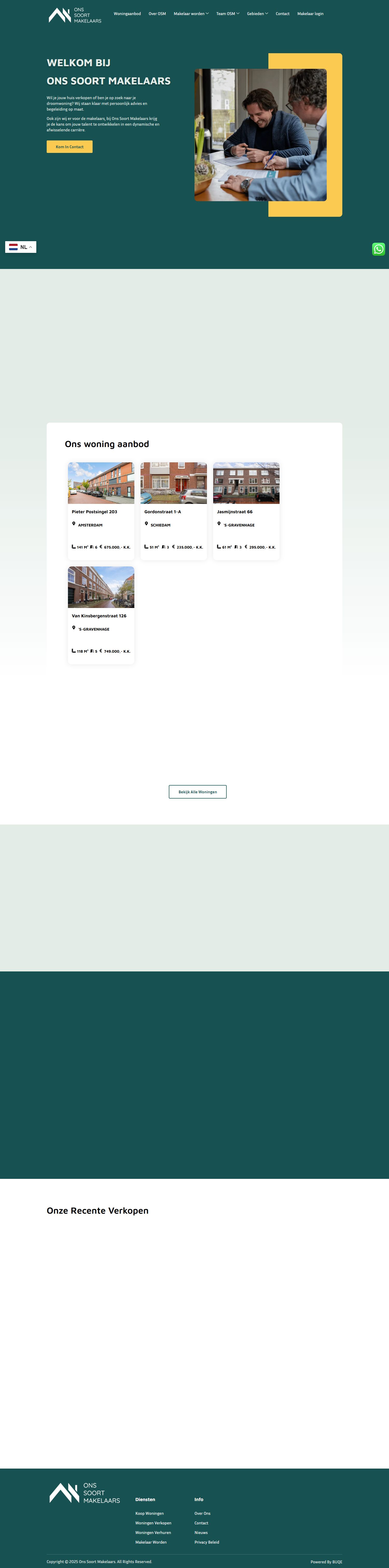 Screenshot van de website van www.osmakelaars.nl