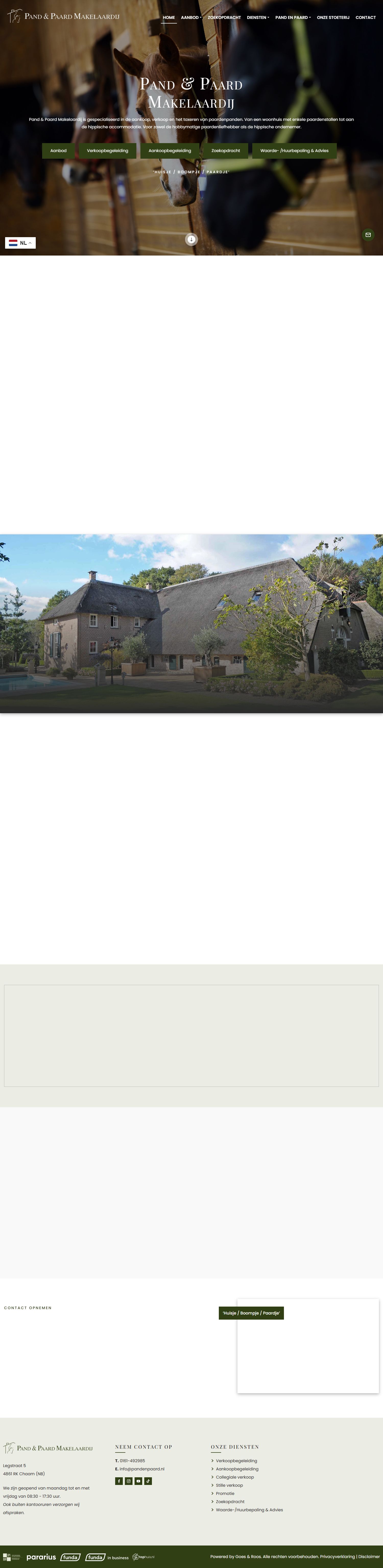 Capture d'écran du site web de www.pandenpaard.nl