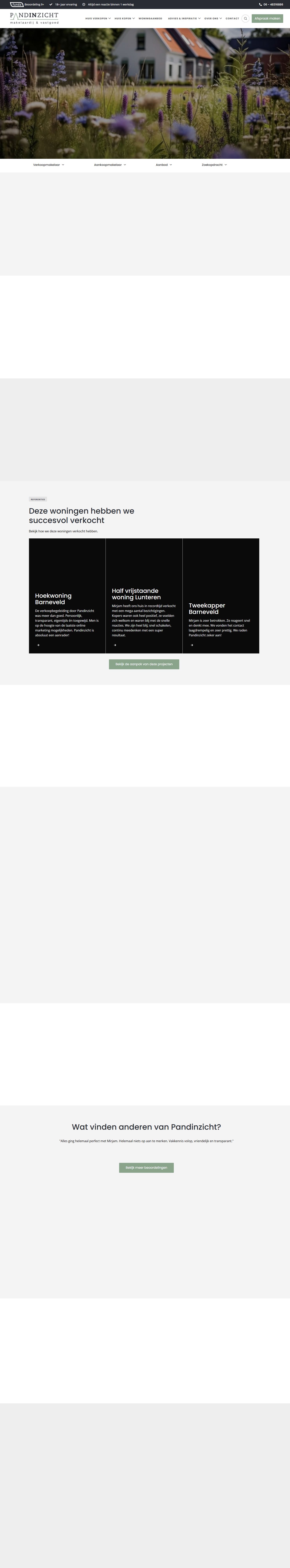 Capture d'écran du site web de www.pandinzicht.com