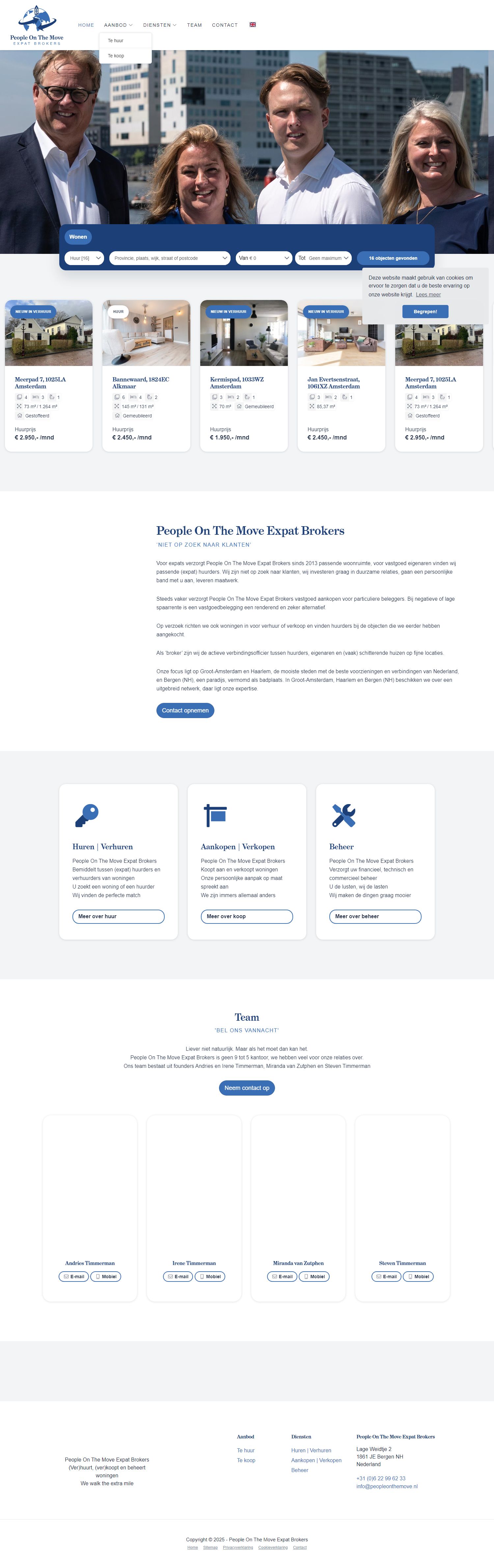 Screenshot van de website van www.peopleonthemove.nl