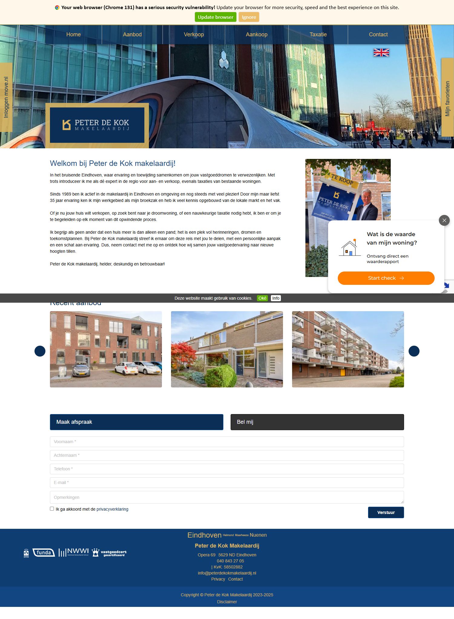 Photo de bureau Peter de Kok Makelaardij