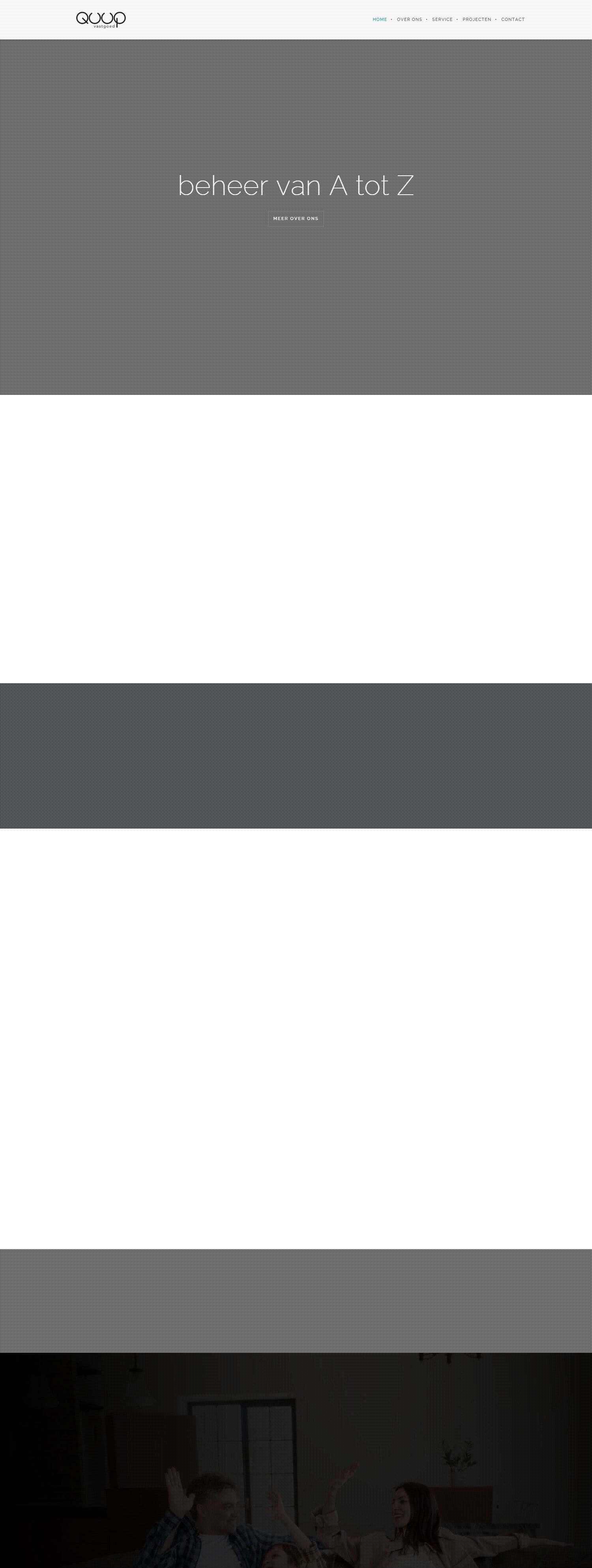 Screenshot van de website van www.quupvastgoed.nl