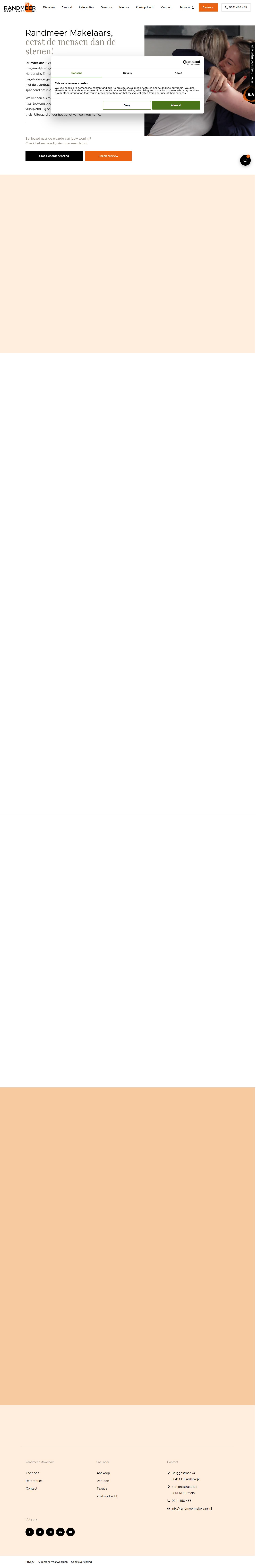 Capture d'écran du site web de www.randmeermakelaars.nl
