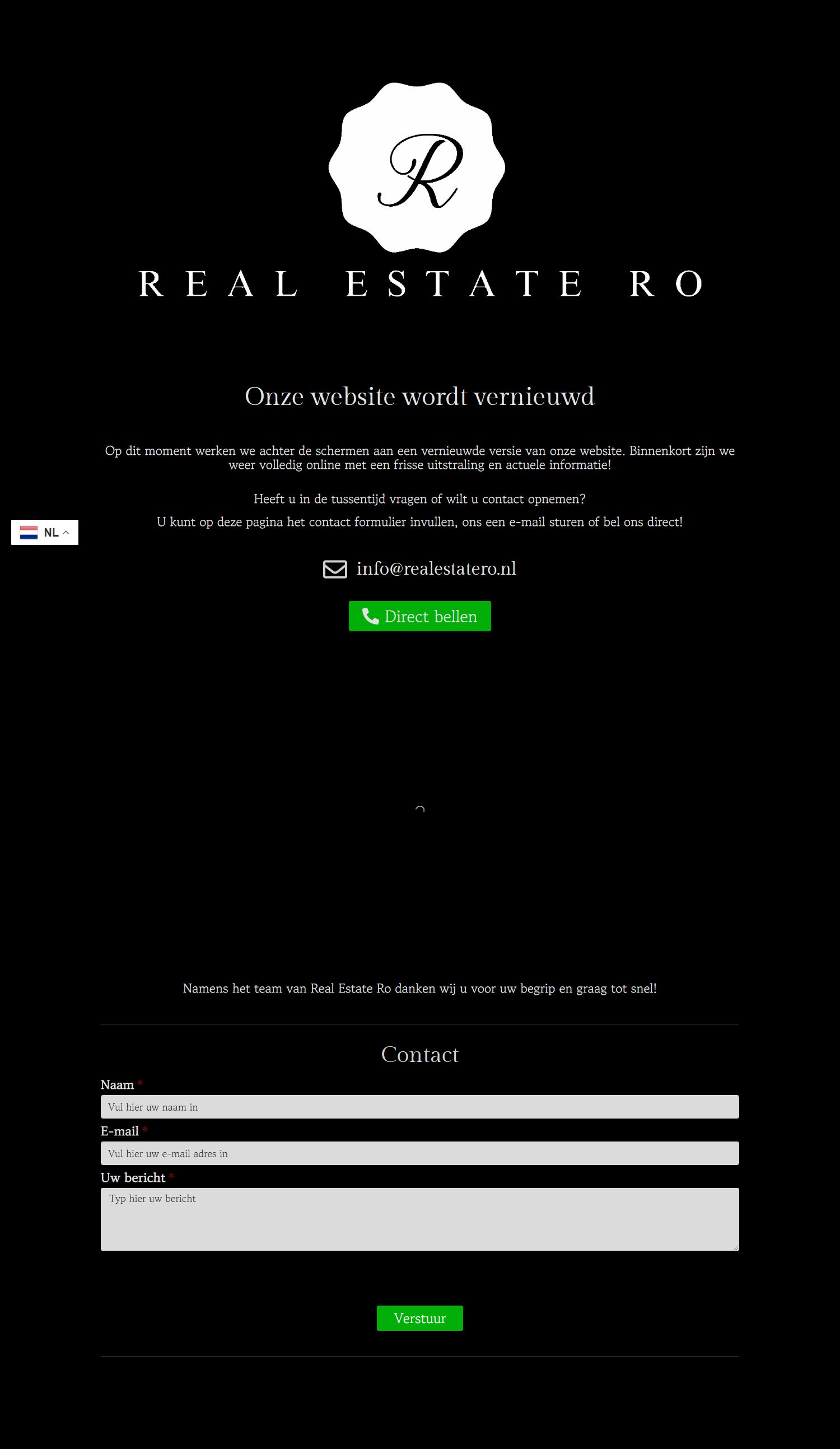Screenshot der Website von www.realestatero.nl