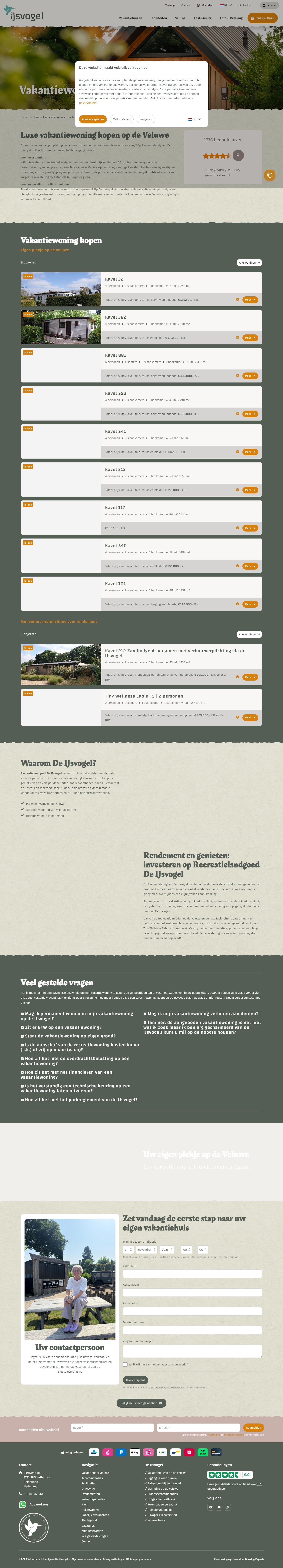 Screenshot van de website van www.deijsvogel.nl