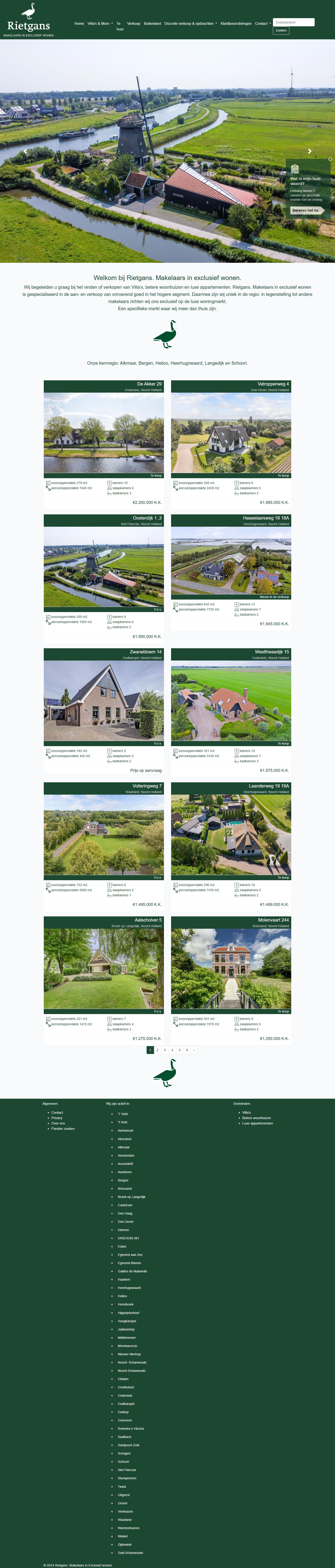 Kantoorfoto Rietgans. Makelaars in exclusief wonen