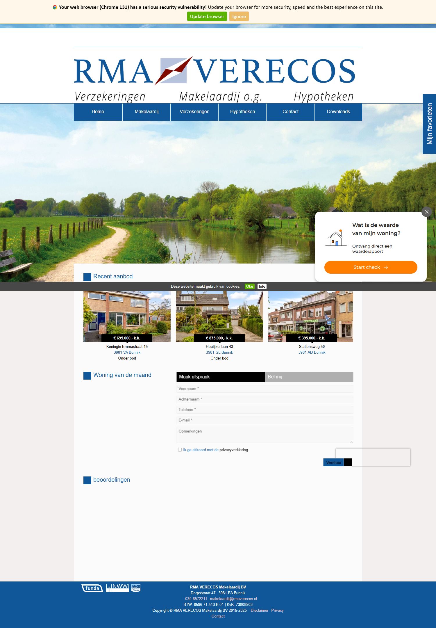 Capture d'écran du site web de www.rmaverecos.nl