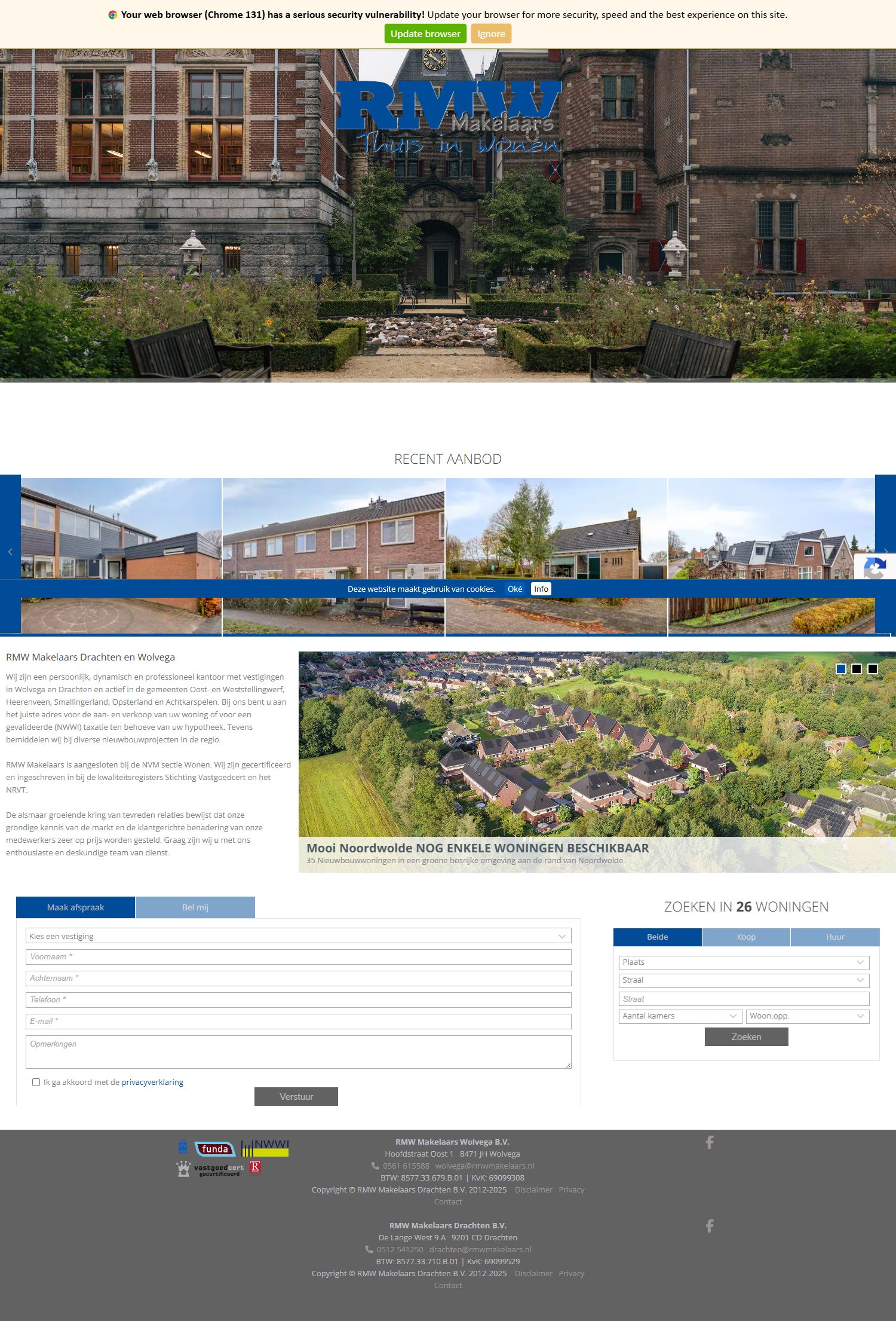 Capture d'écran du site web de www.rmwmakelaars.nl