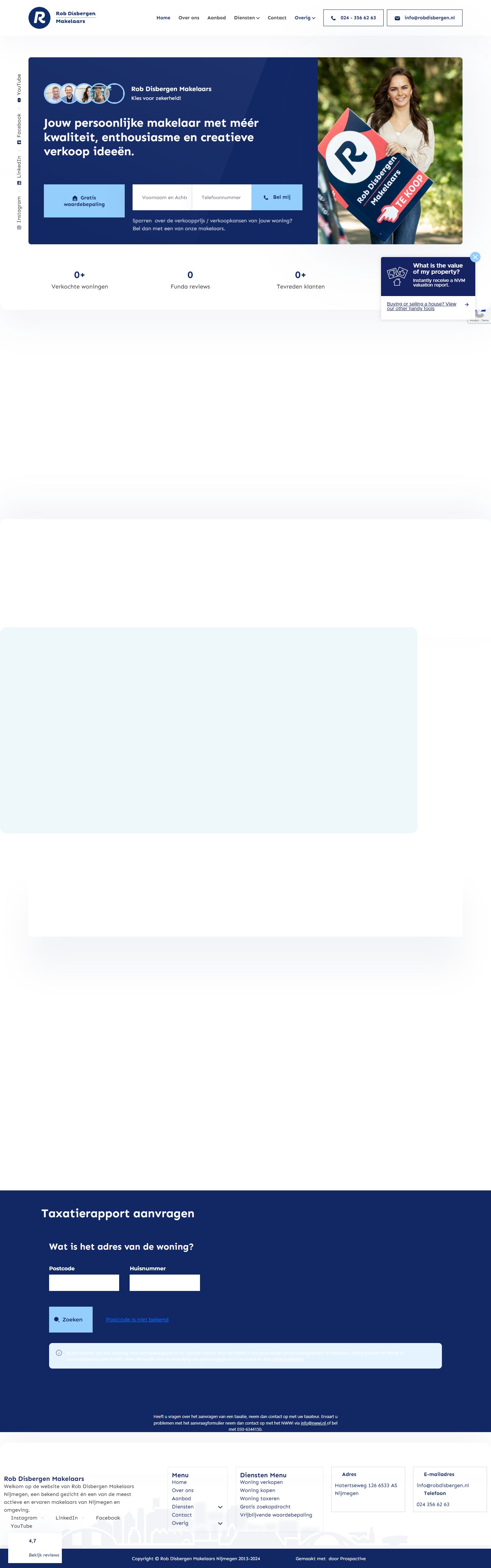 Screenshot van de website van www.robdisbergen.nl