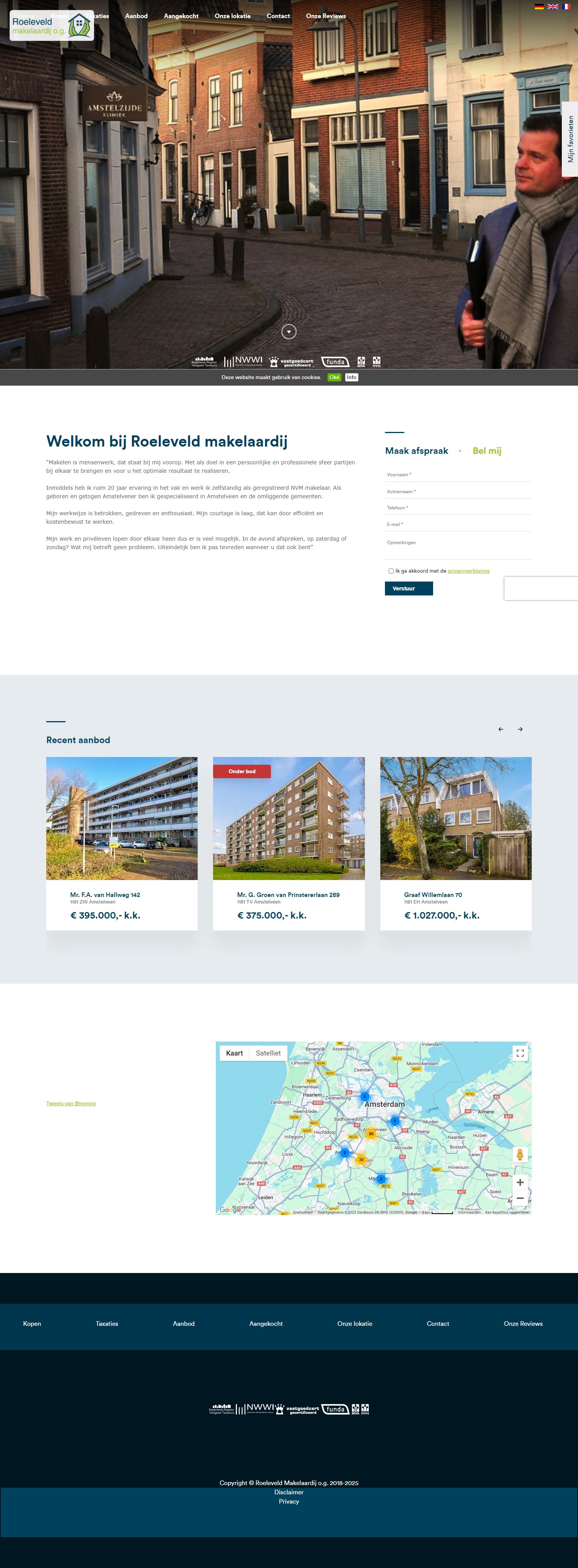 Screenshot van de website van www.roeleveldmakelaardij.nl