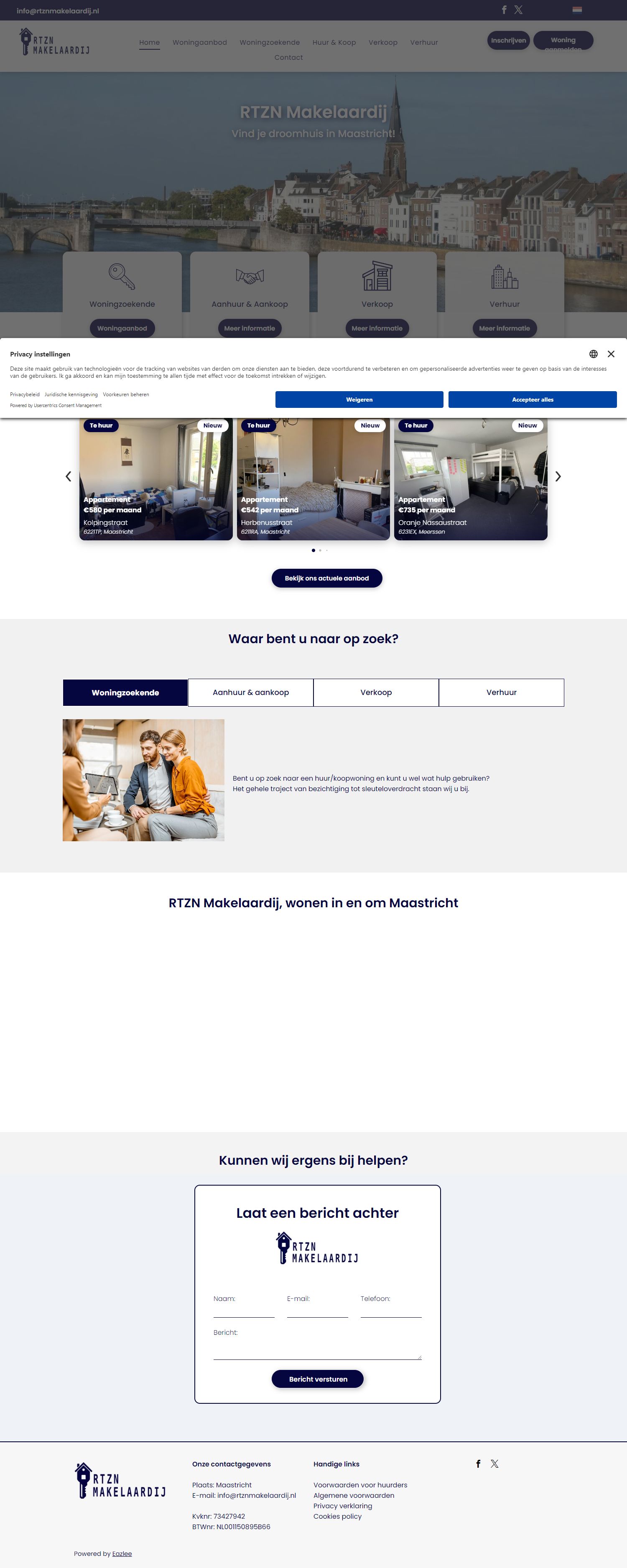 Screenshot van de website van www.rtznmakelaardij.nl
