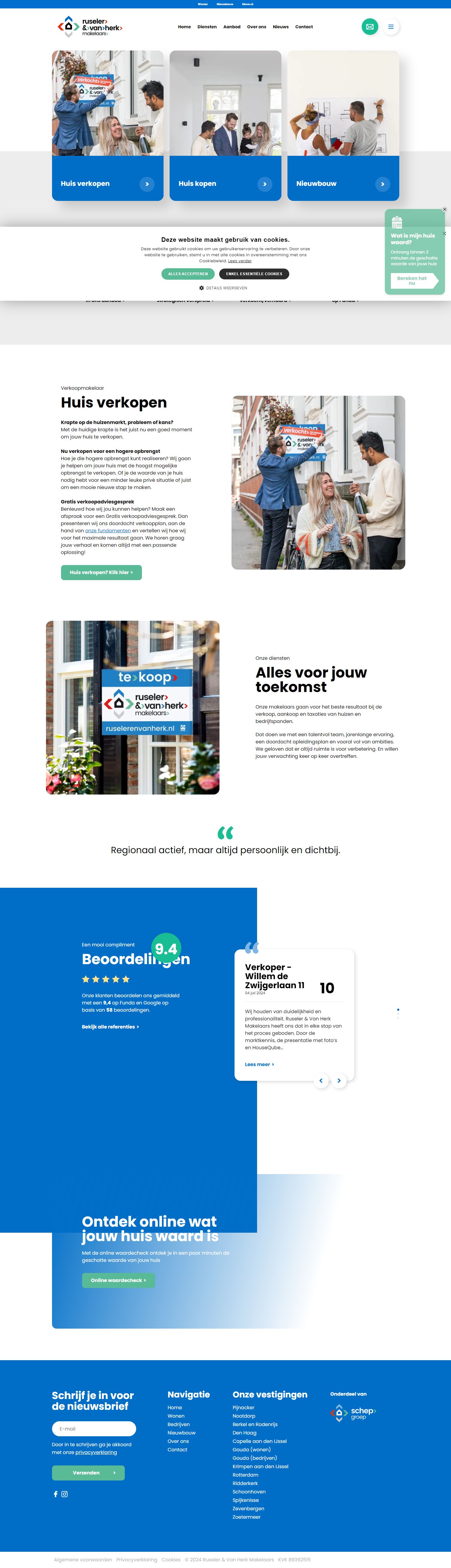 Screenshot van de website van www.ruselerenvanherk.nl